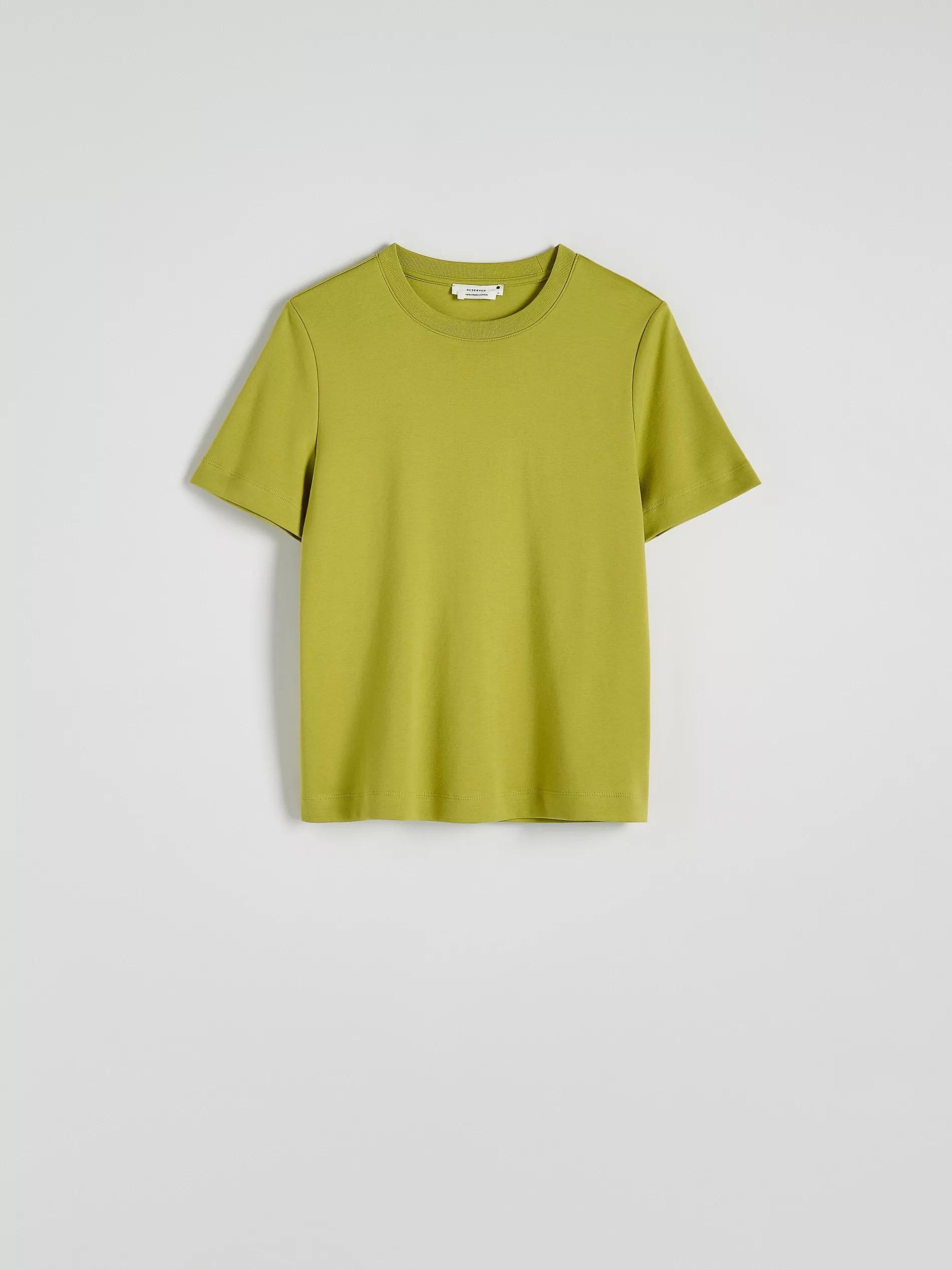 Green Mercerised Organic Cotton Regular Fit T-Shirt, , large image number 0