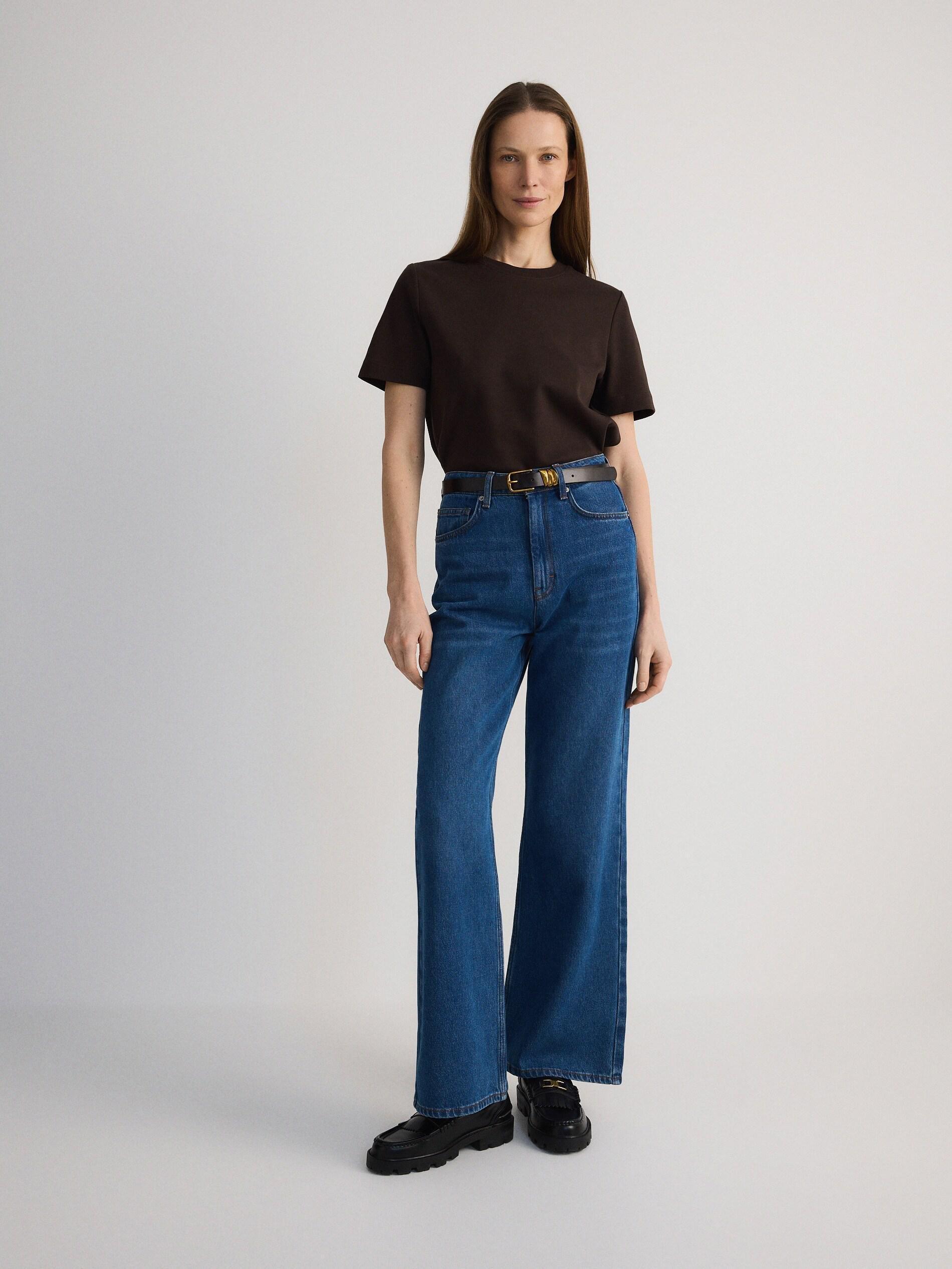 Brown Regular Fit T-Shirt In Mercerized Cotton, Brown, large image number 4