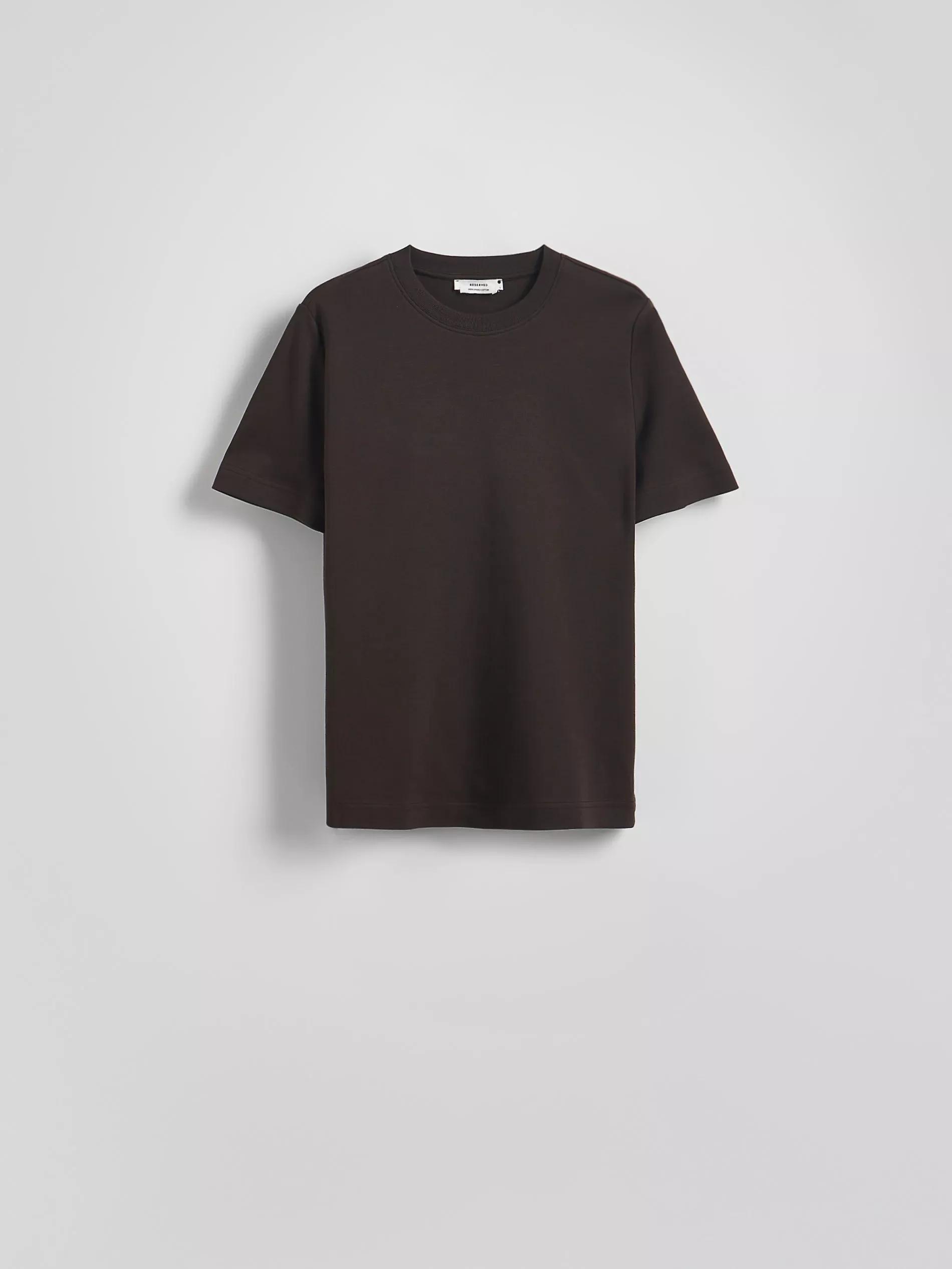 Brown Regular Fit T-Shirt In Mercerized Cotton, Brown, large image number 9
