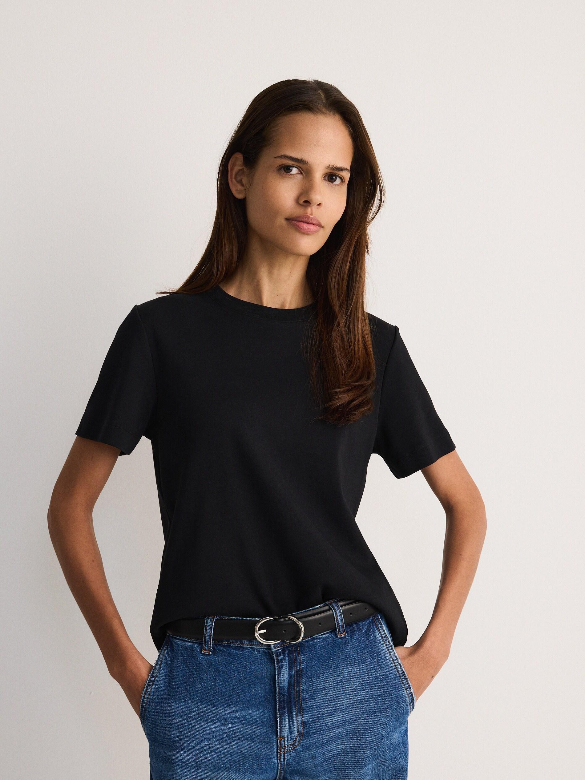 Black Boxy T-Shirt, , large image number 0
