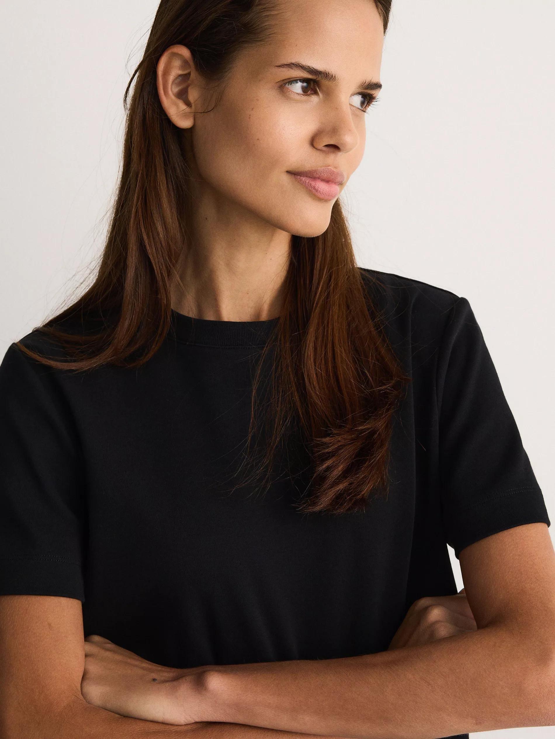 Black Boxy T-Shirt, , large image number 2