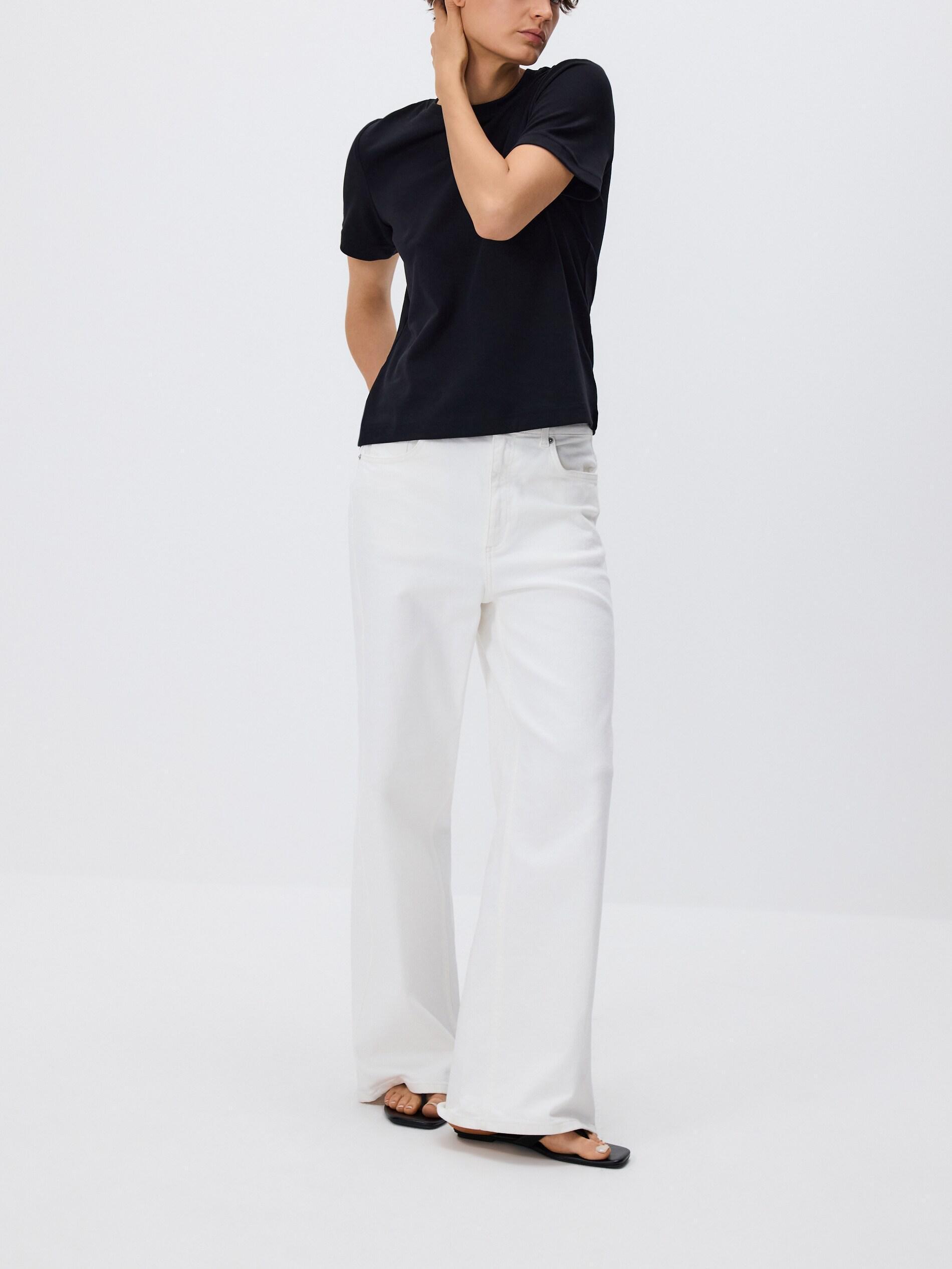 Black Boxy T-Shirt, Black, large image number 7