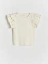 Reserved - White Ribbed T-Shirt, Kids Girls
