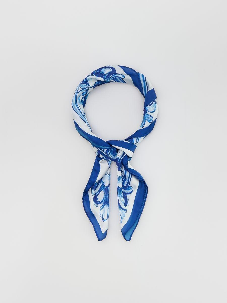 Blue Scarf With Original Design, , medium