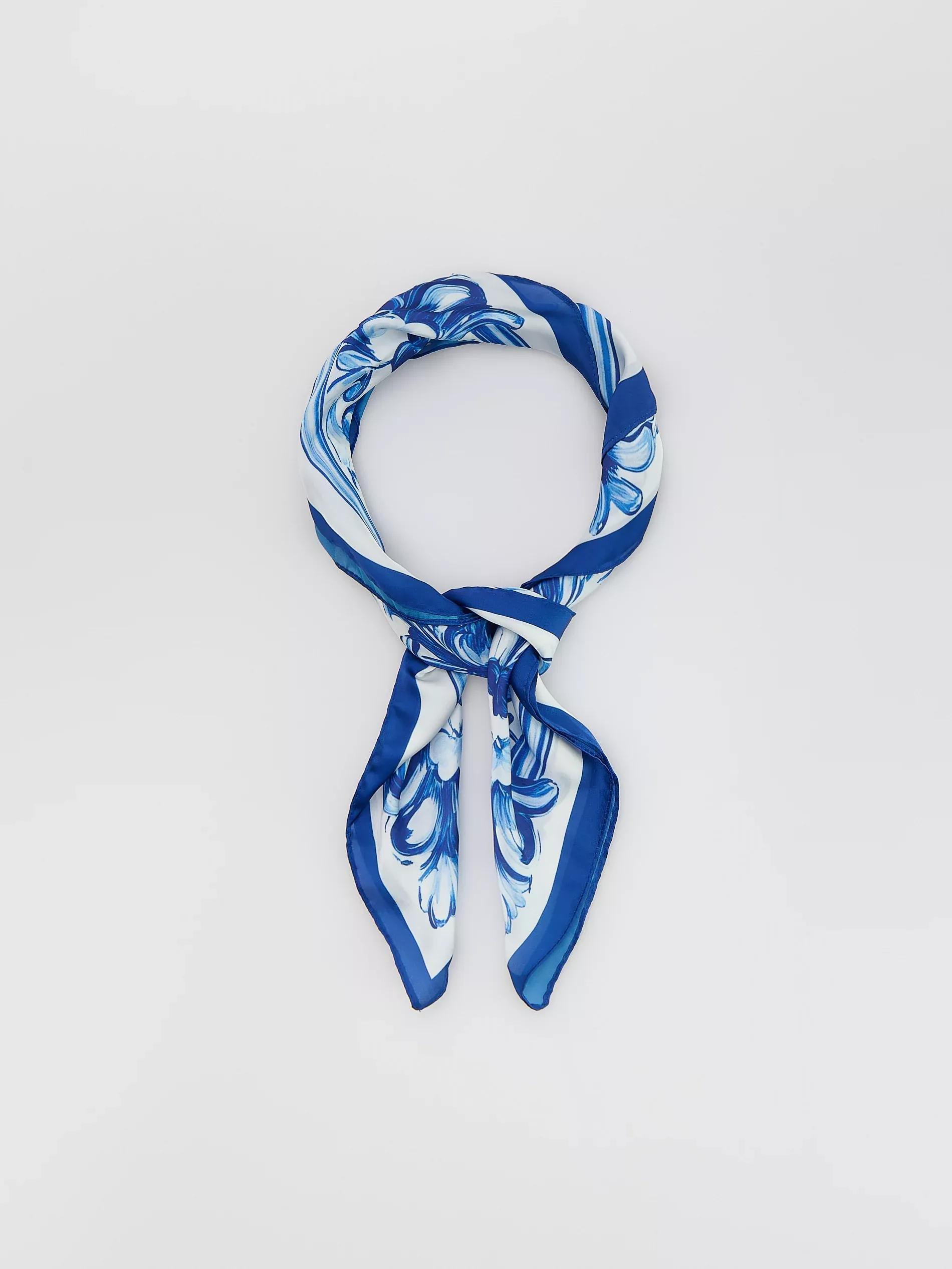 Blue Scarf With Original Design, 7401_58X, large image number 1