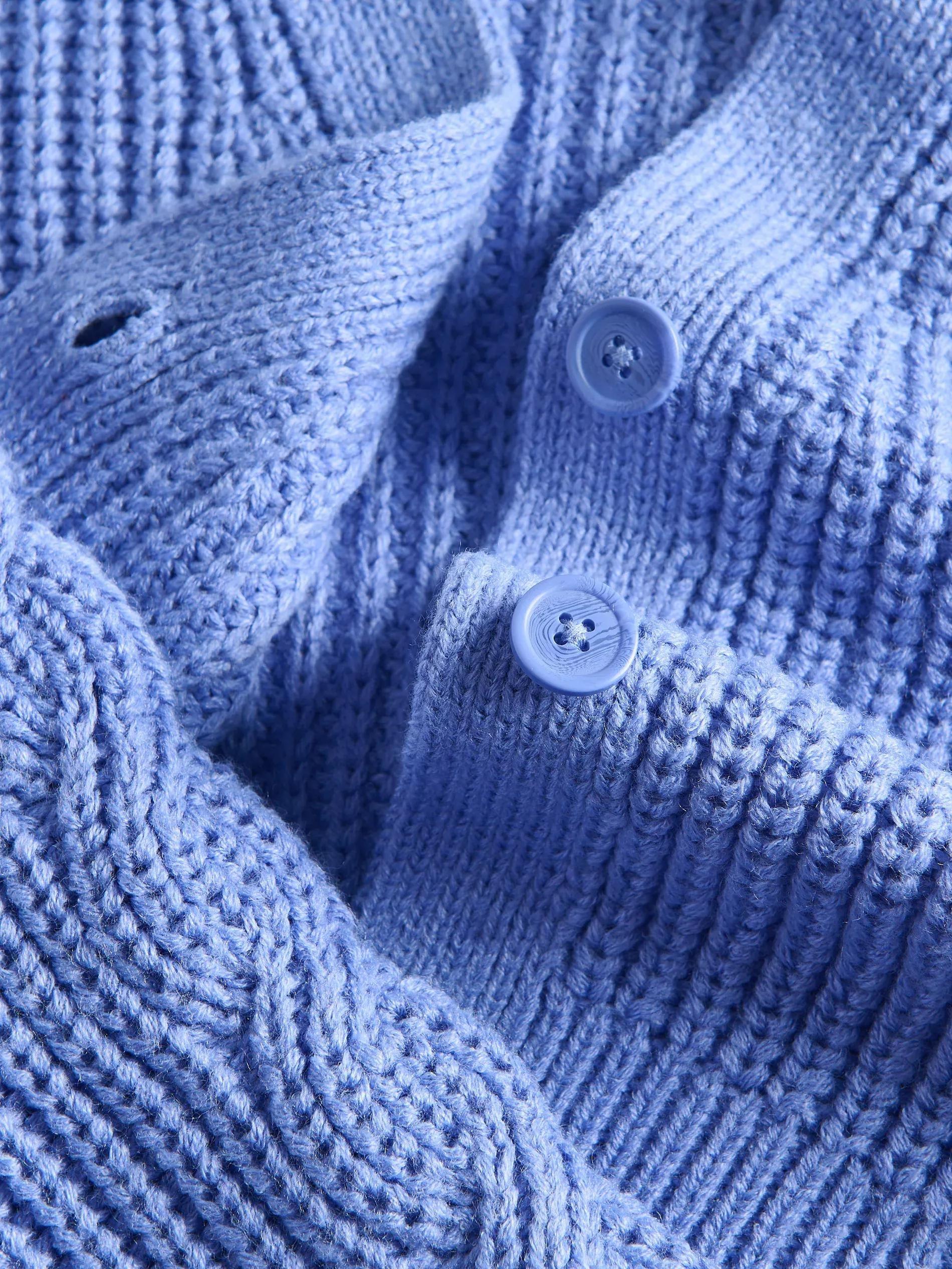 Blue Cardigan With Buttons At The Front, , large image number 4