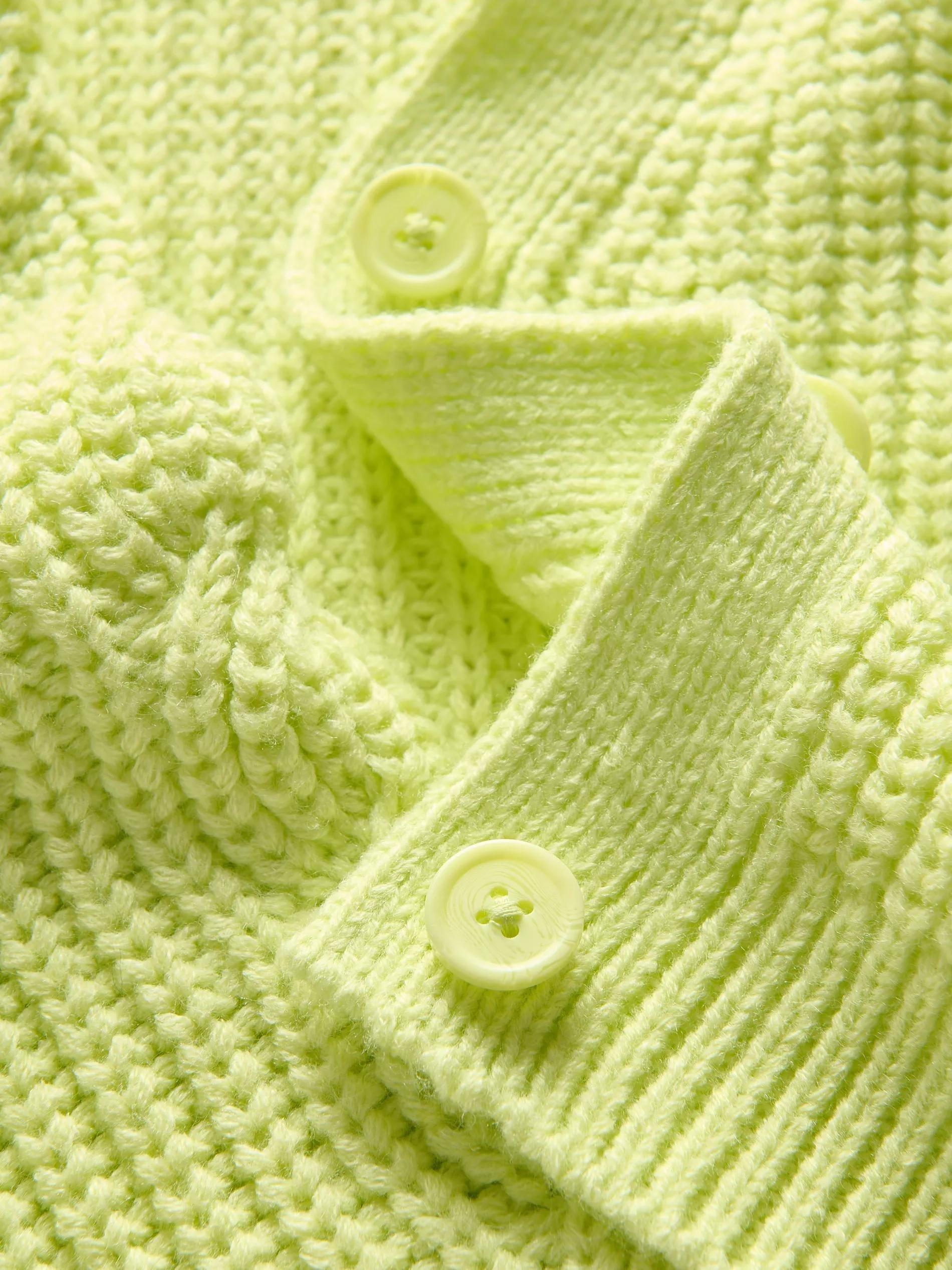 Green Cardigan With Buttons At The Front, , large image number 5