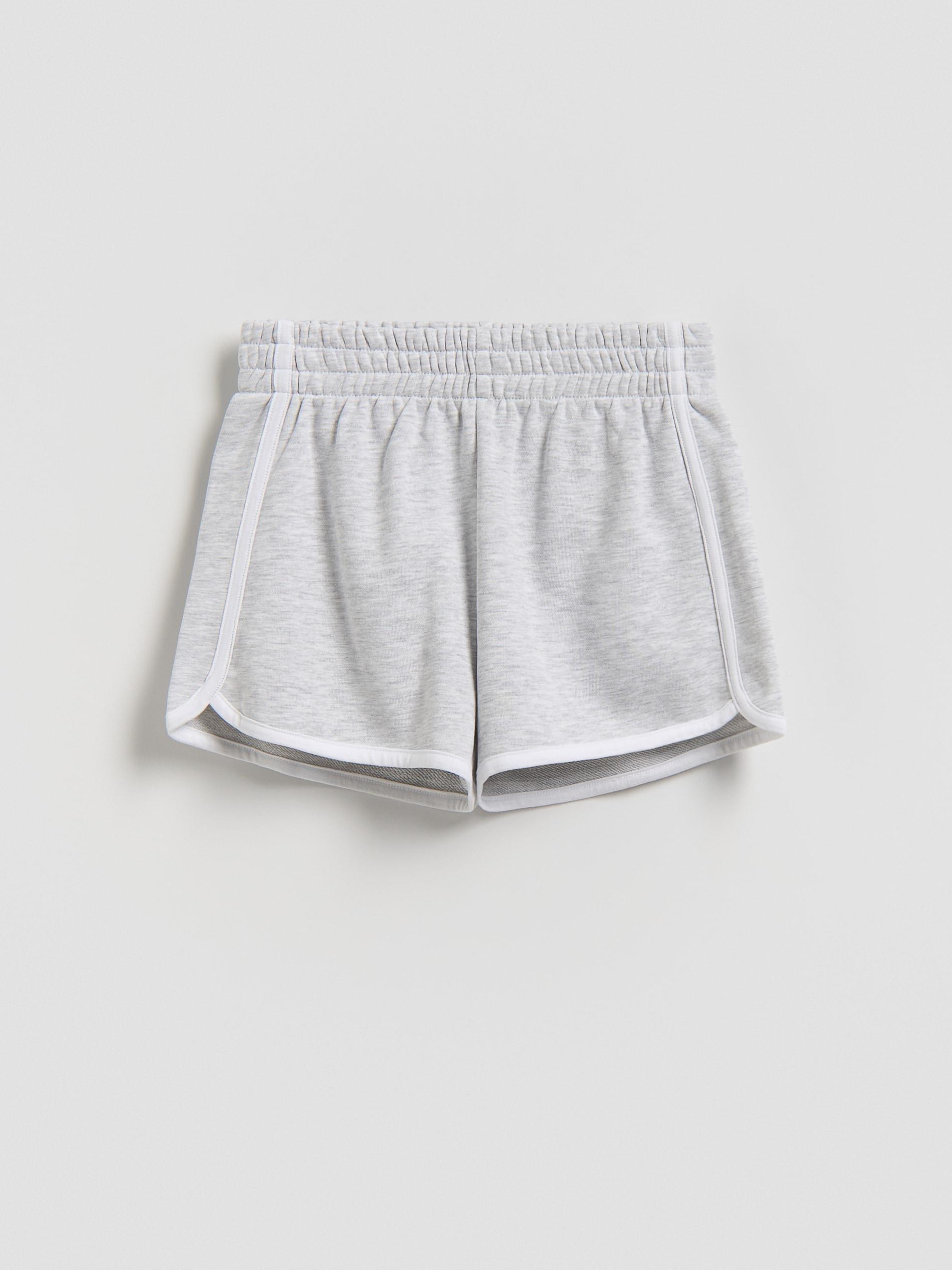 Grey Side-Striped Sweat Shorts, Light grey, large image number 0