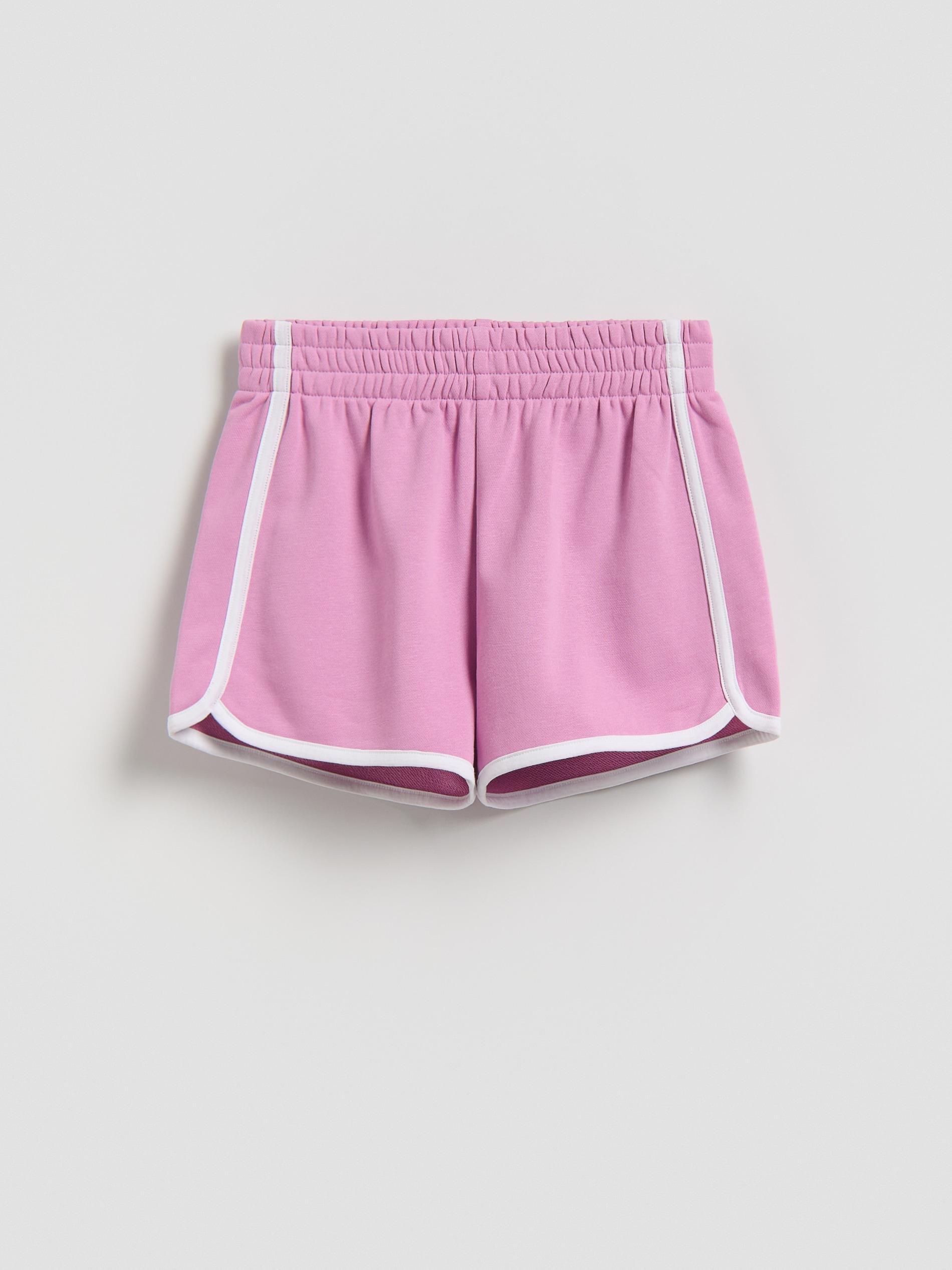 Pink Side-Striped Sweat Shorts, Pink, large image number 0