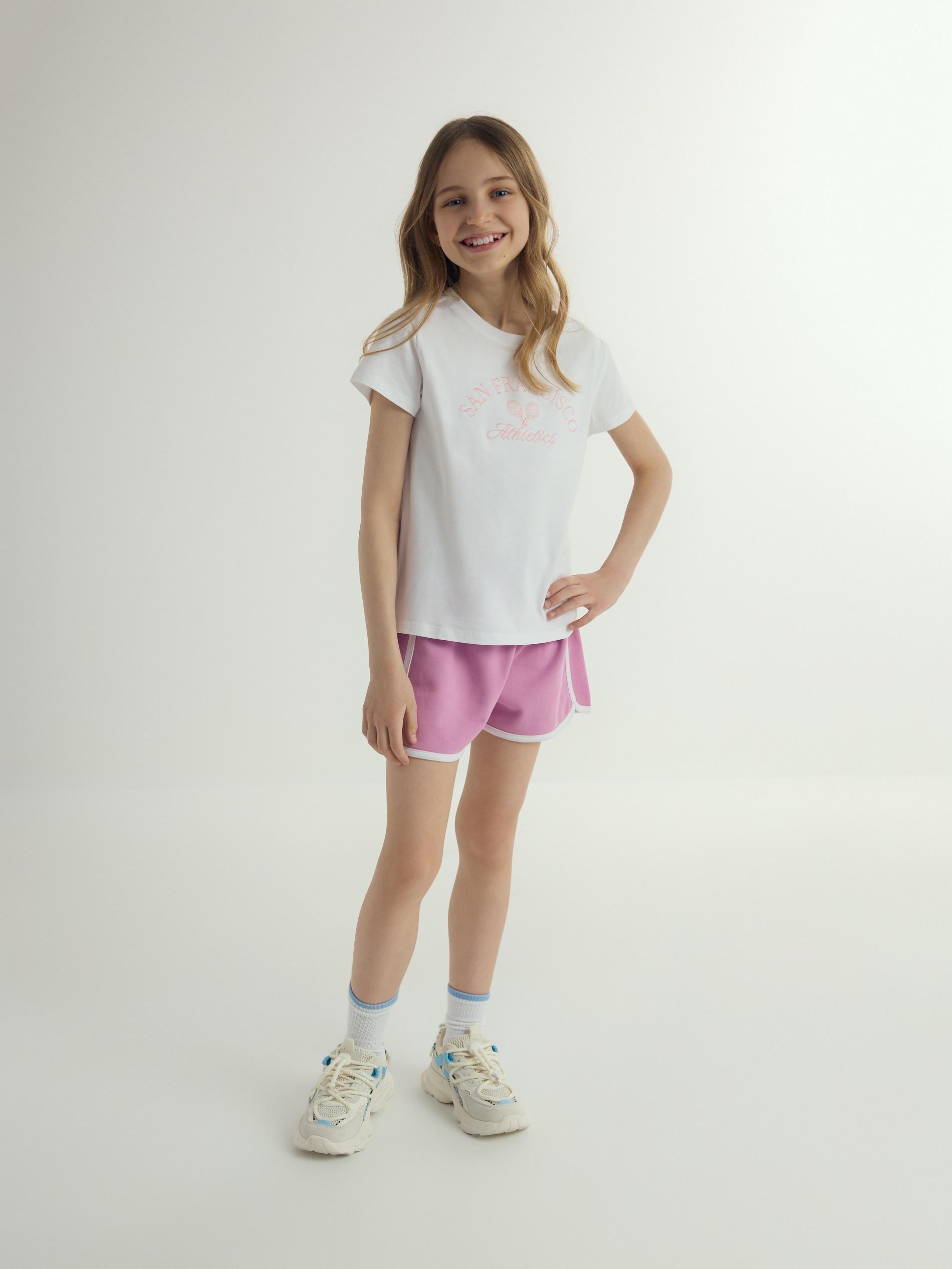 Pink Side-Striped Sweat Shorts, Pink, large image number 3