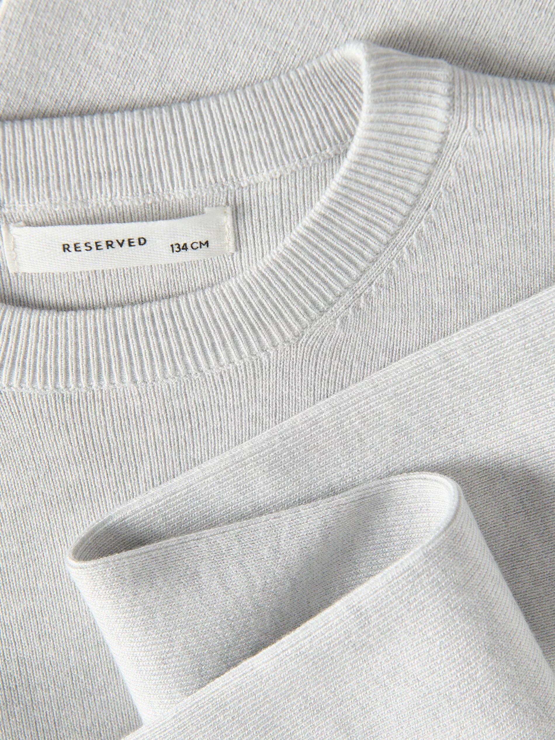 Grey Sweater With High Viscose Content, , large image number 1