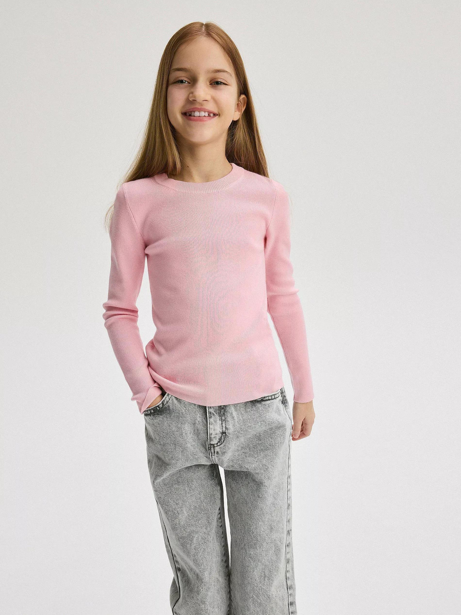 Pink Sweater Regular Regular, Kids Girls, , large image number 2