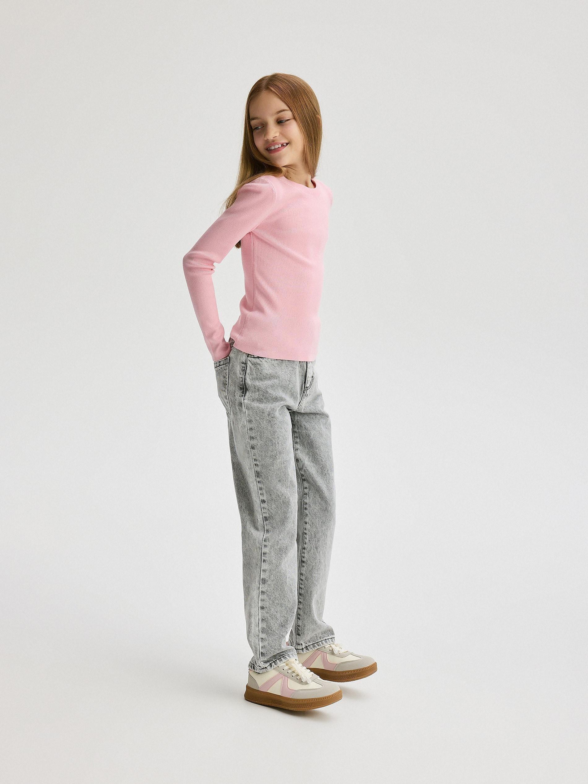 Pink Sweater Regular Regular, Kids Girls, , large image number 4