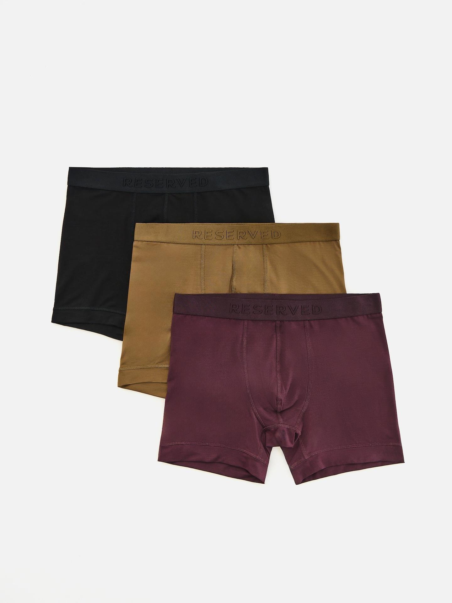 Black Boxer Shorts, Black, medium