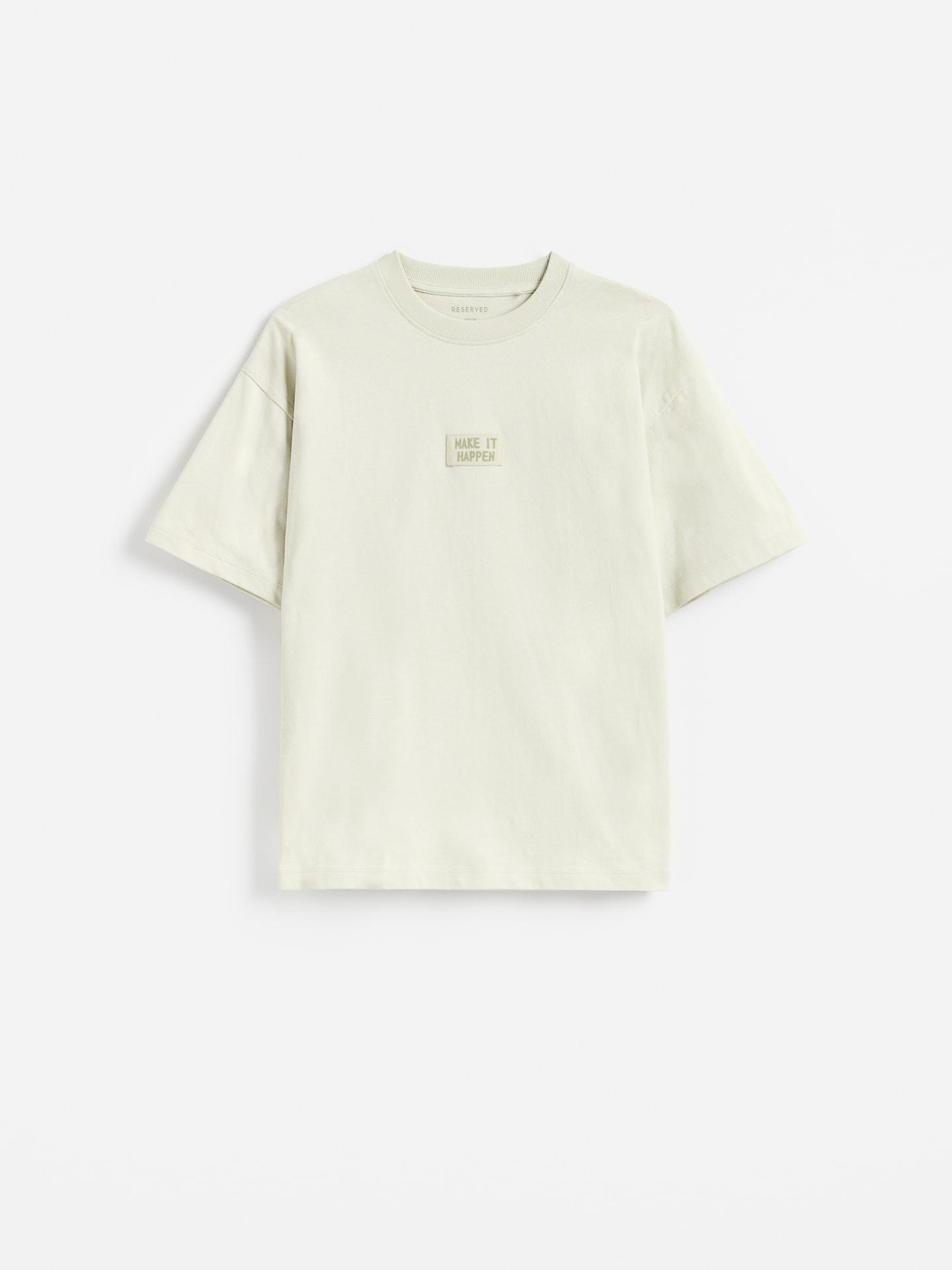 Green Cotton T-Shirt With Patch, Green, large image number 1