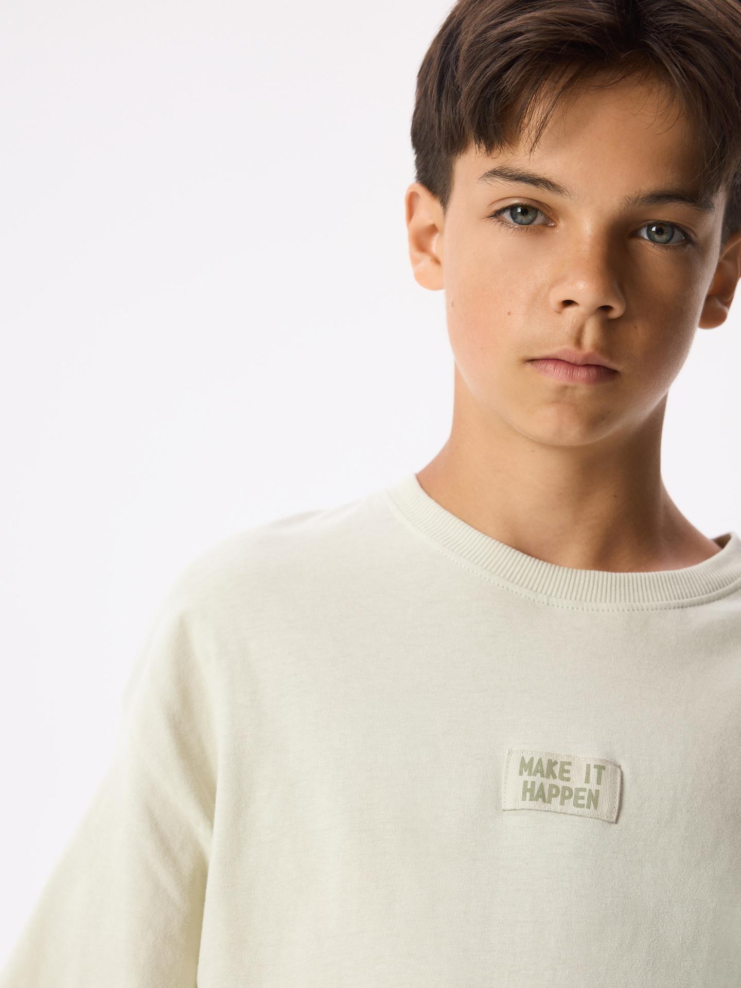Green Cotton T-Shirt With Patch, Green, large image number 5
