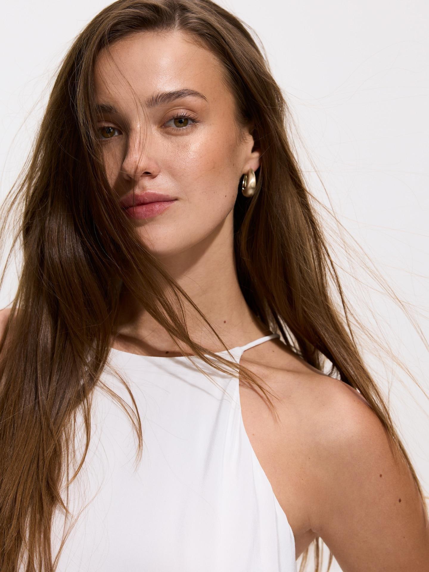 Cream Viscose Rich Top, Ivory, medium