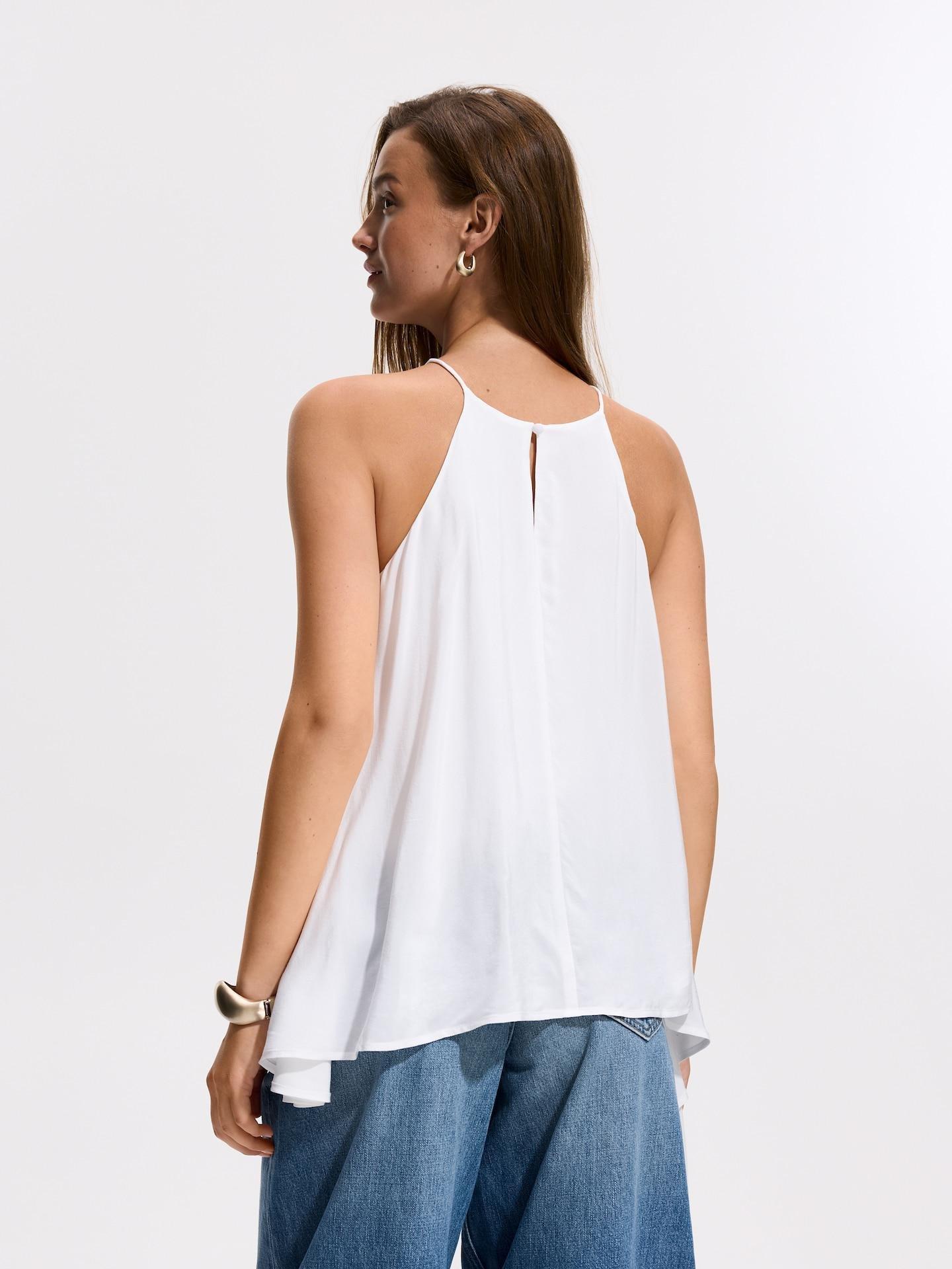 Cream Viscose Rich Top, Ivory, medium