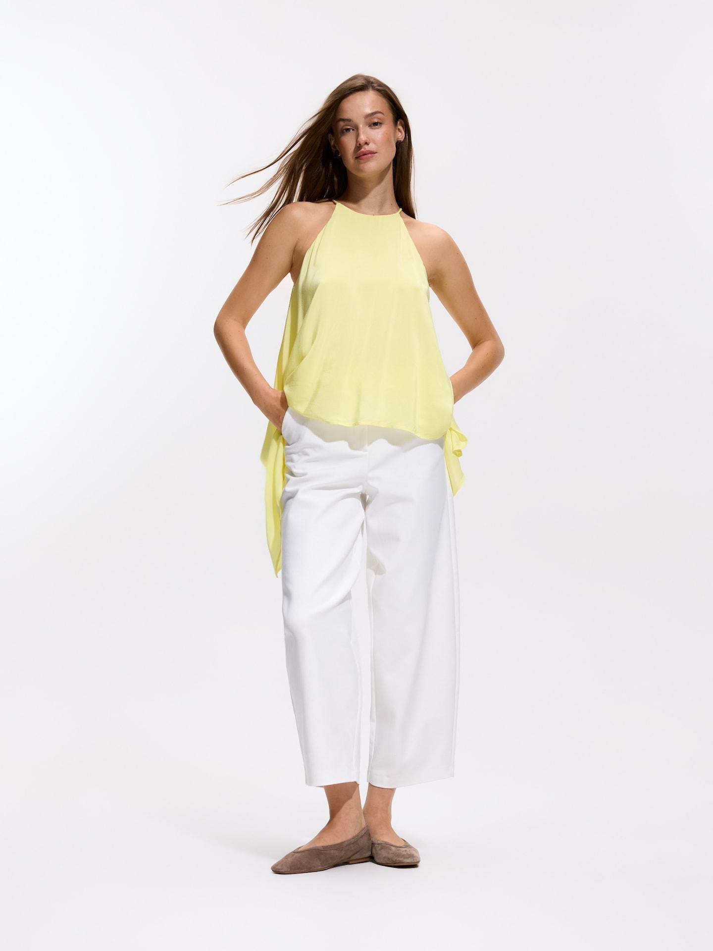 Yellow Viscose Rich Top, Yellow, large image number 1