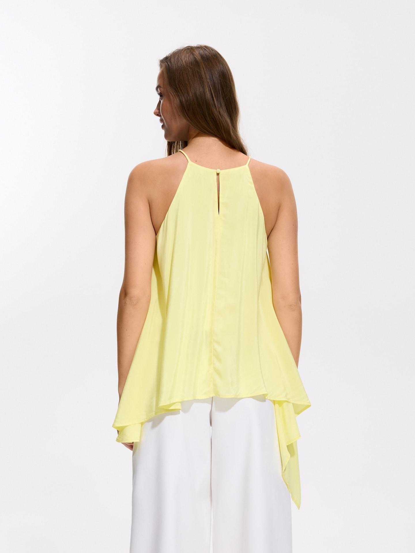 Yellow Viscose Rich Top, Yellow, large image number 2
