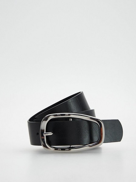 Reserved - Black Bonded Leather Belt