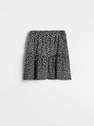 Reserved - Black Floral Mini Skirt