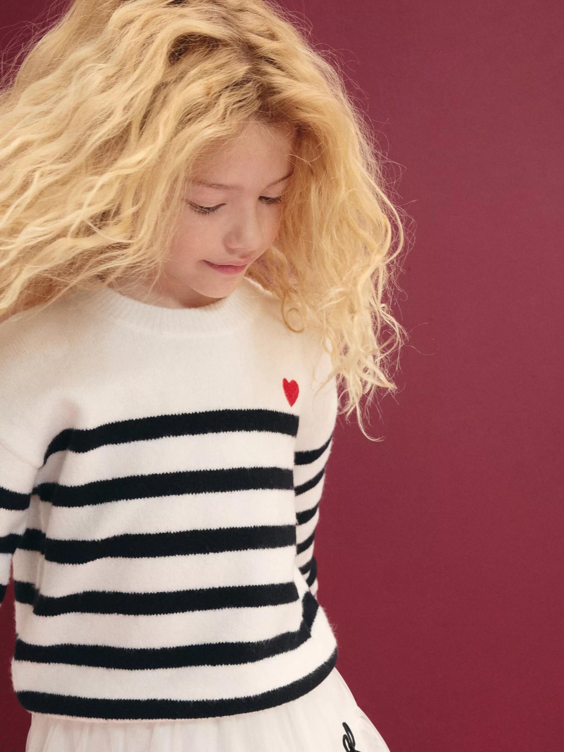 Multicolour Striped Sweaters Regular, Kids Girls, , large image number 1
