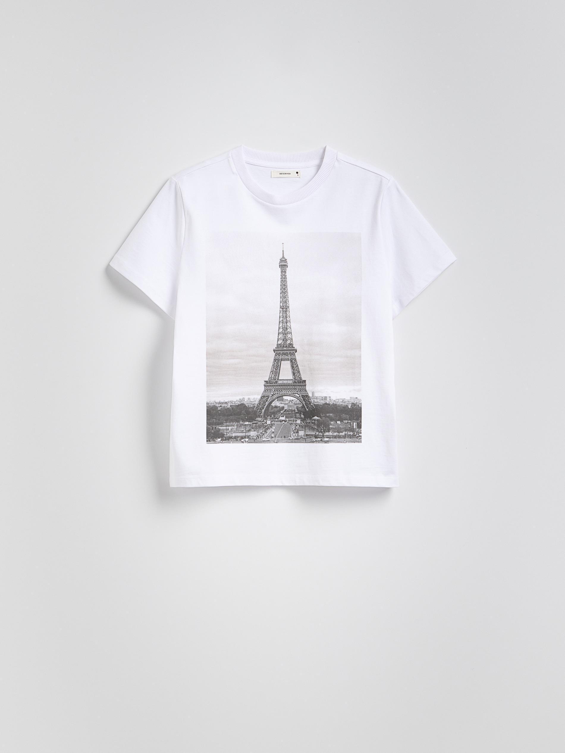 White T-shirt with print, , large image number 0