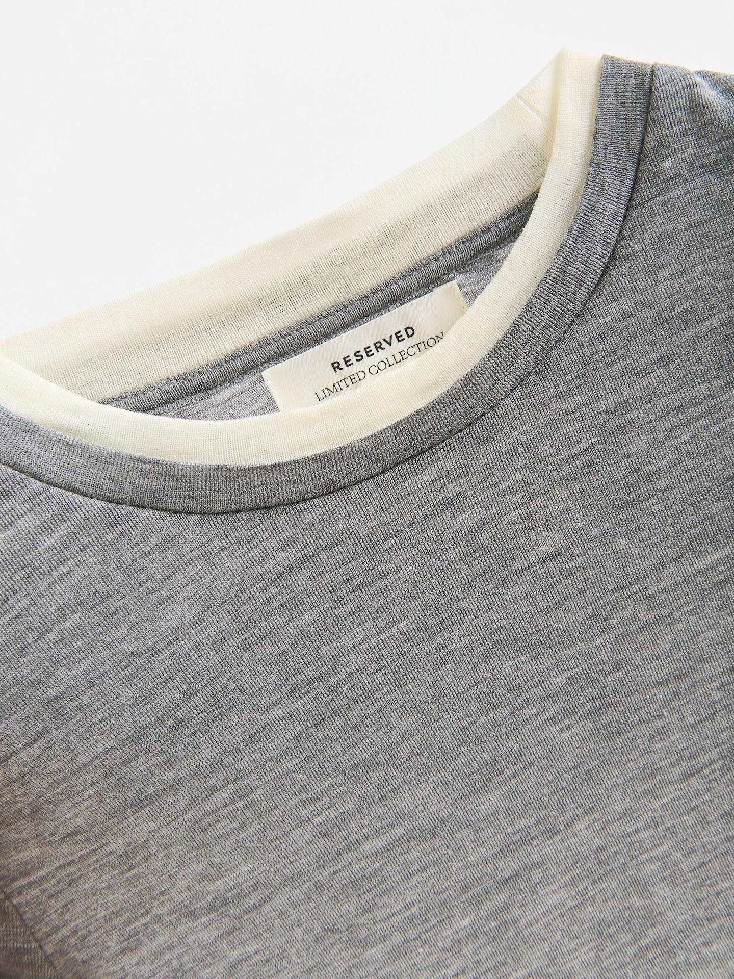 Grey Wool Blouse, Grey, large image number 4