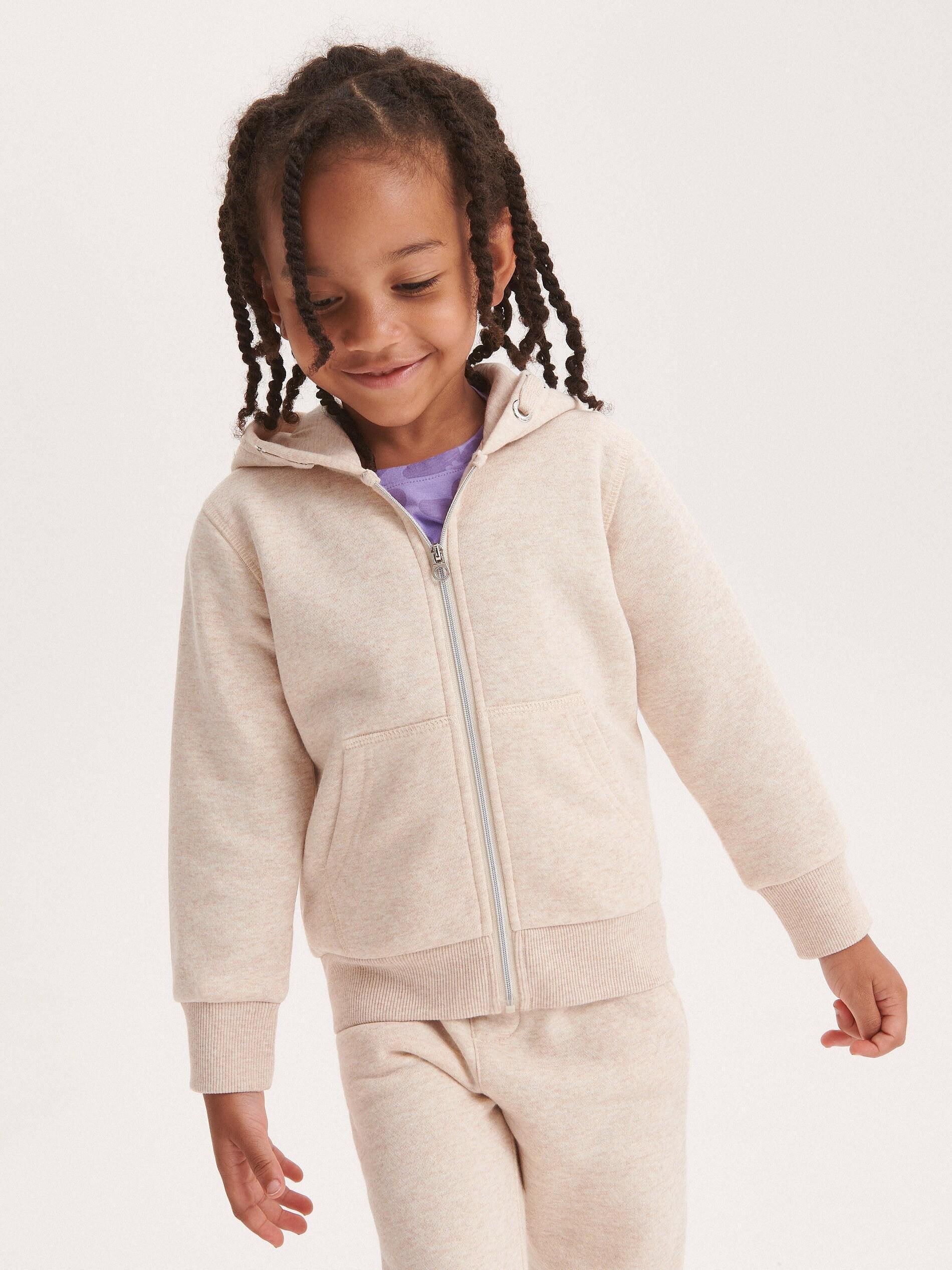Beige Tracksuit Hoodie, Kids Girls, , large image number 0