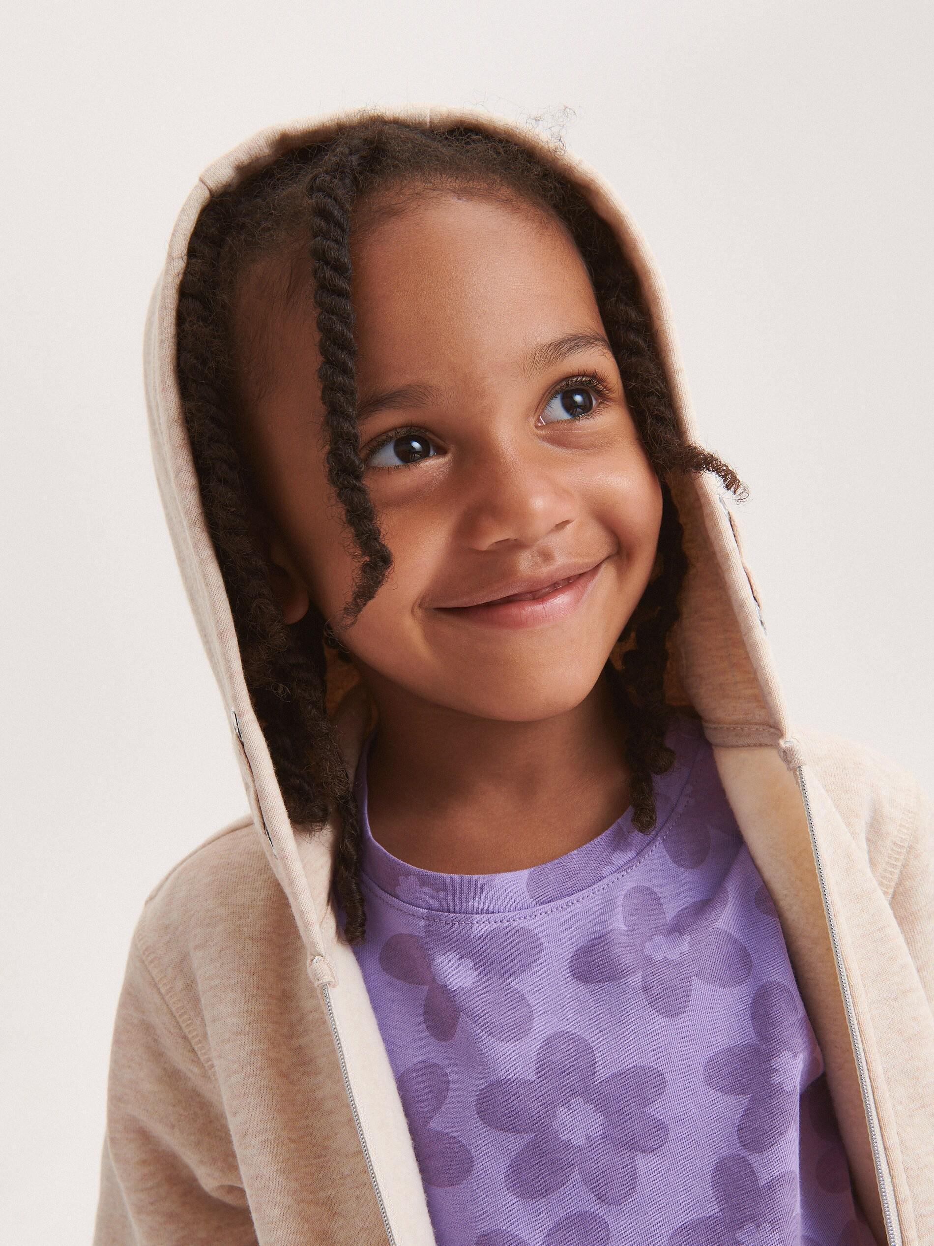 Beige Tracksuit Hoodie, Kids Girls, , large image number 1