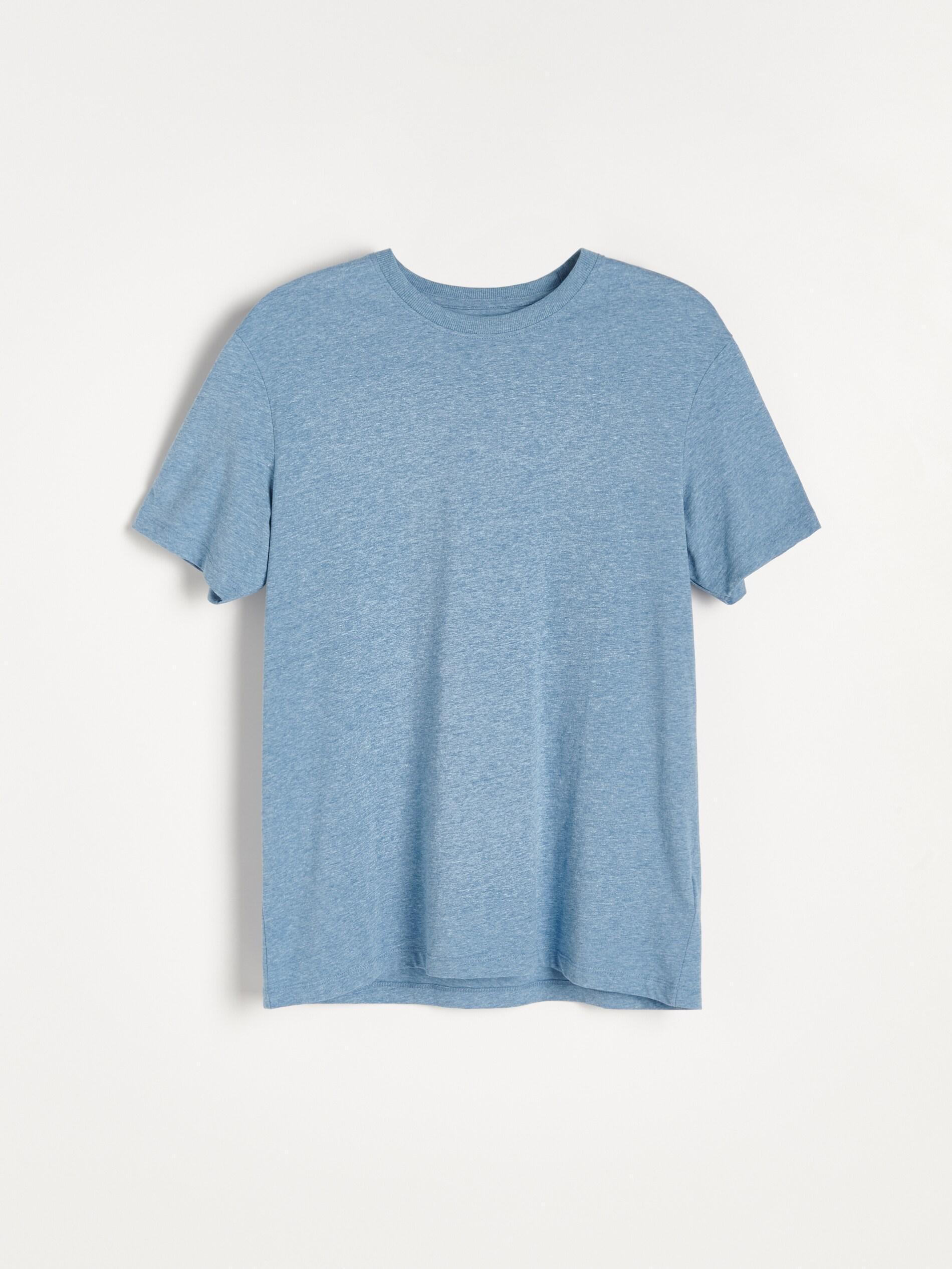 Blue Basic Cotton T-shirt, , large image number 3