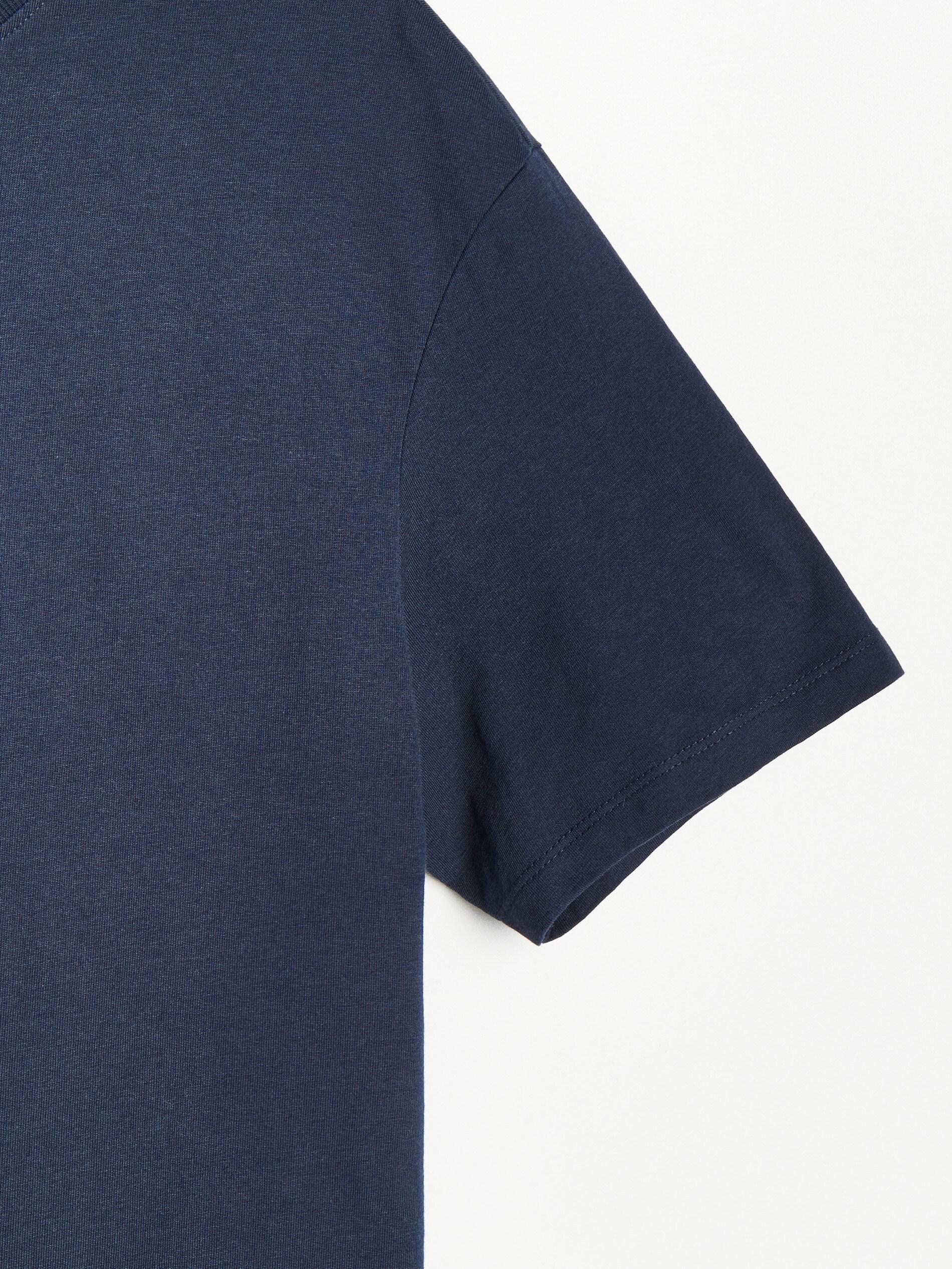 Navy Basic Cotton T-Shirt, , large image number 7