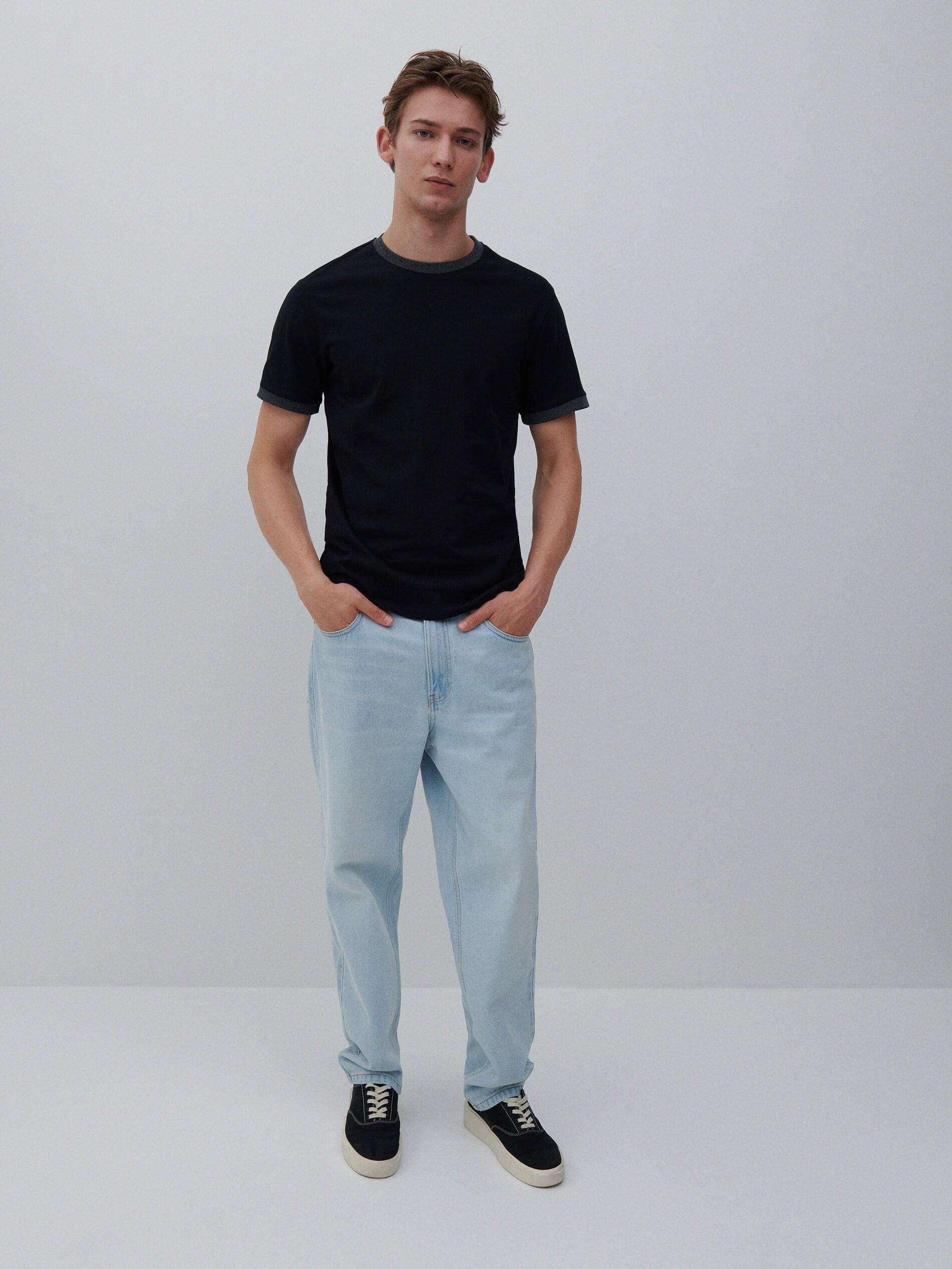 Black Basic T-Shirt, Men, , large image number 0