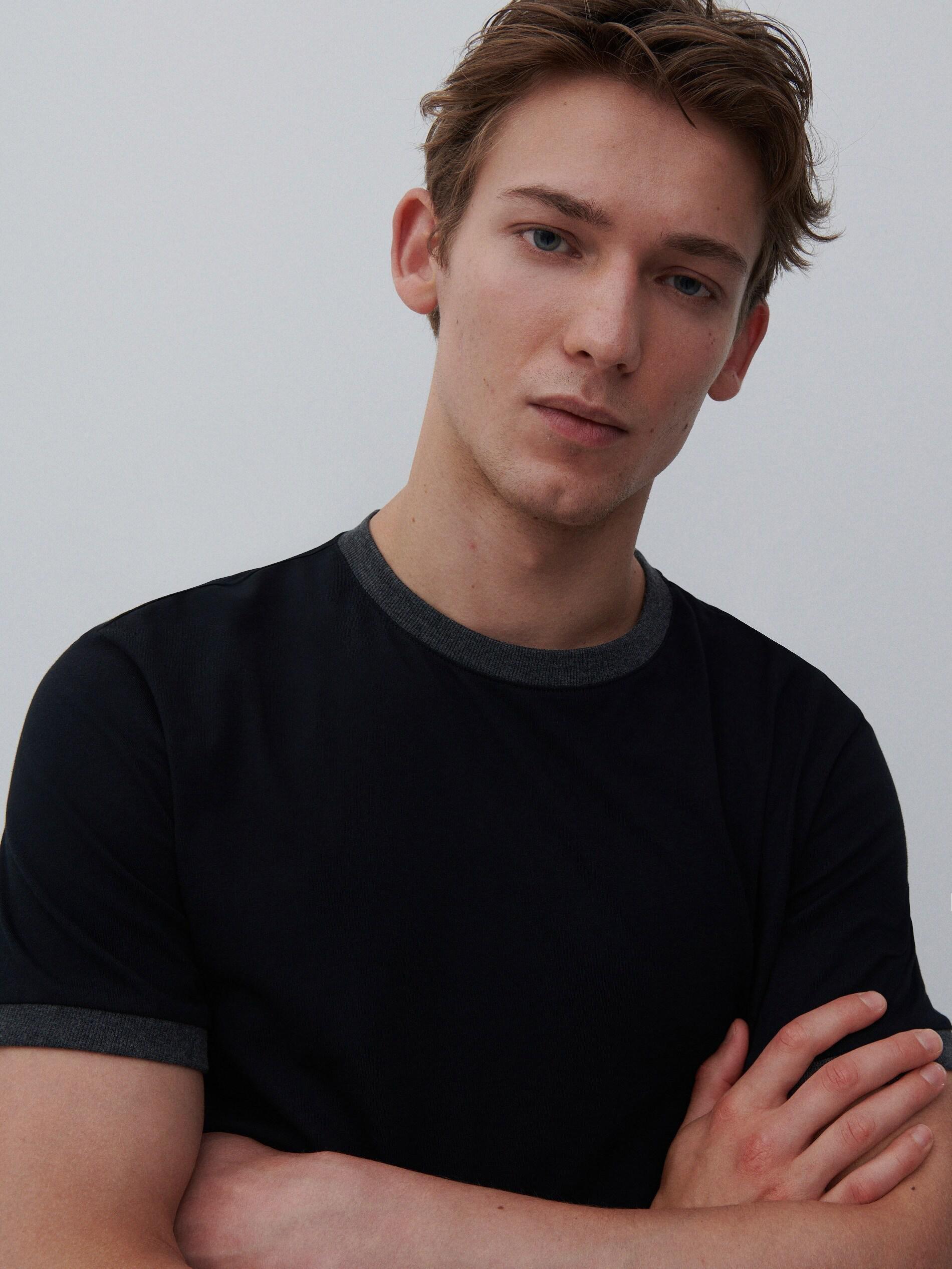 Black Basic T-Shirt, Men, , large image number 3