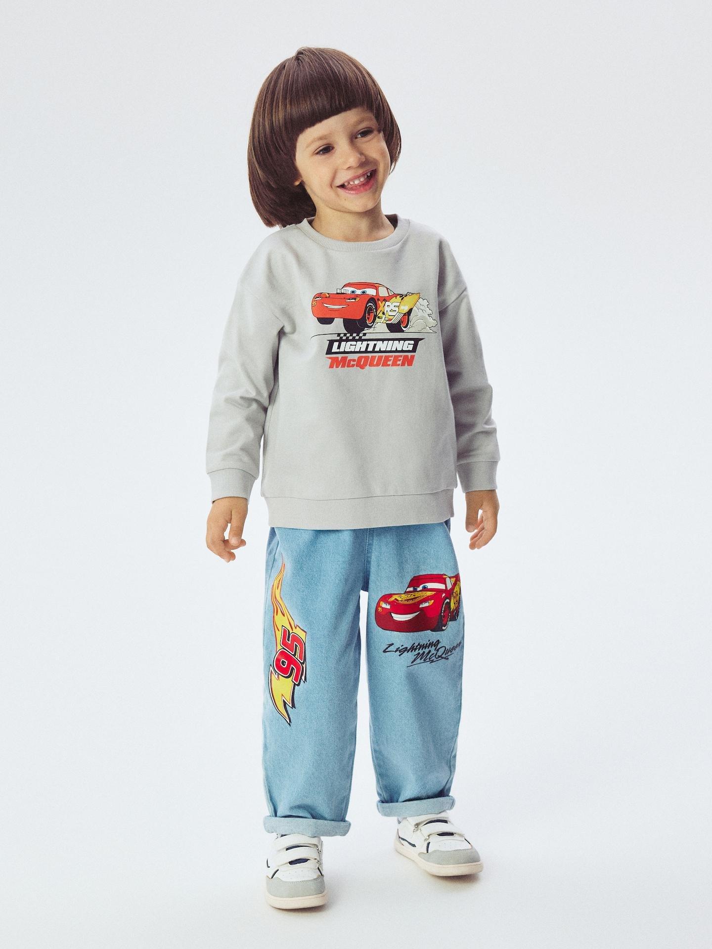 Grey Cotton Cars Long Sleeve, Light grey, large image number 2
