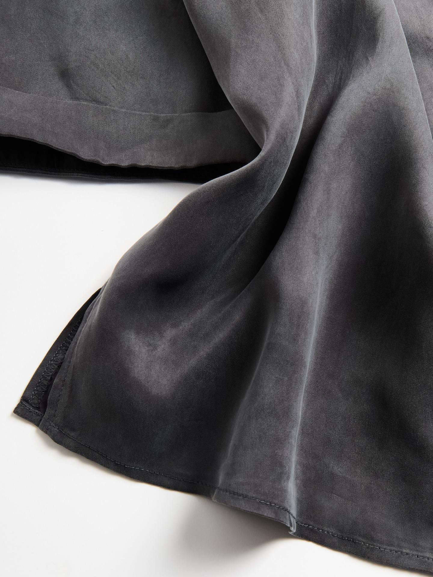 Grey Cupro Rich Shirt With Viscose Blend, Grey, large image number 4