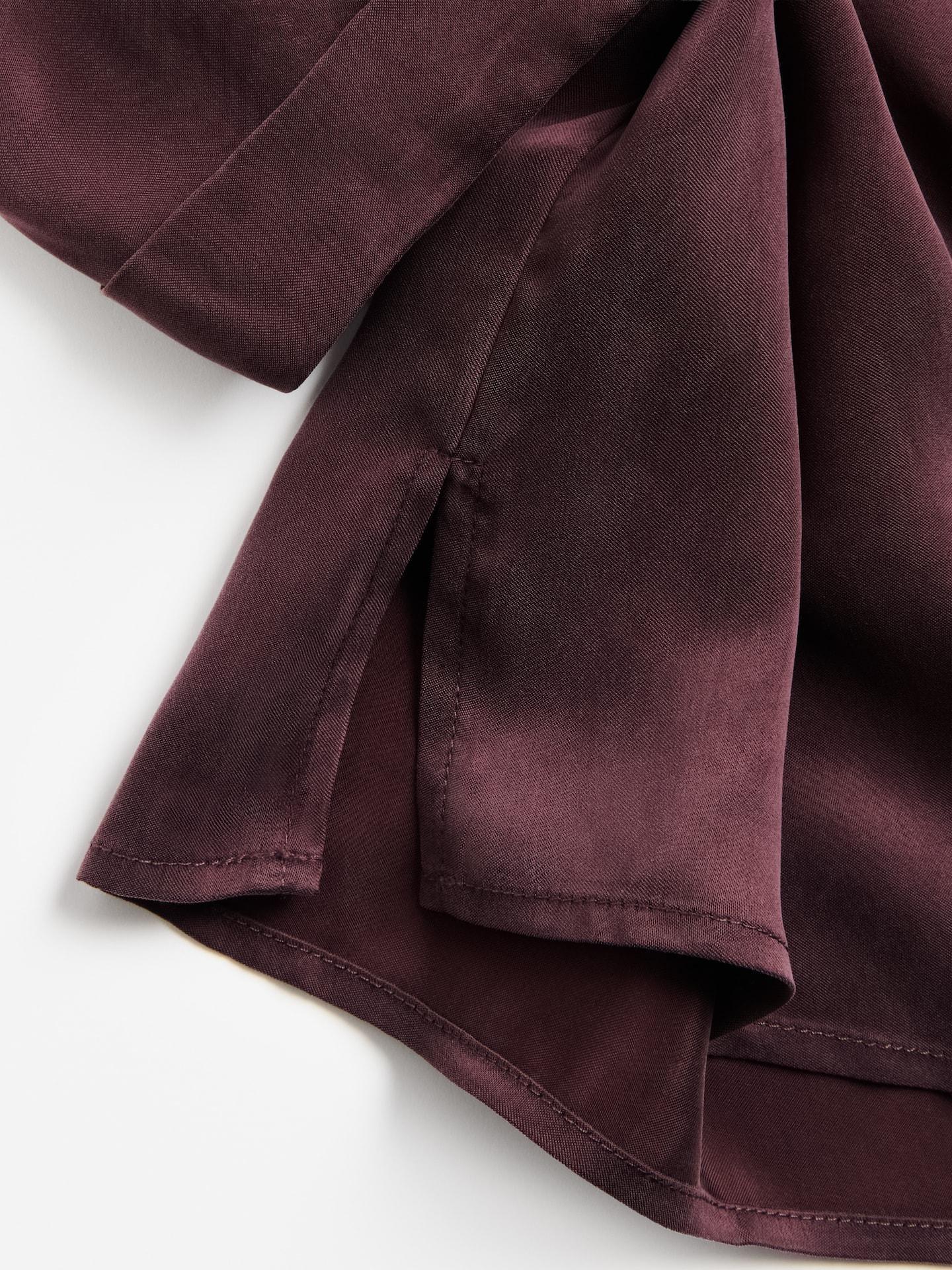 Red Cupro Rich Shirt With Viscose Blend, Burgundy, large image number 5