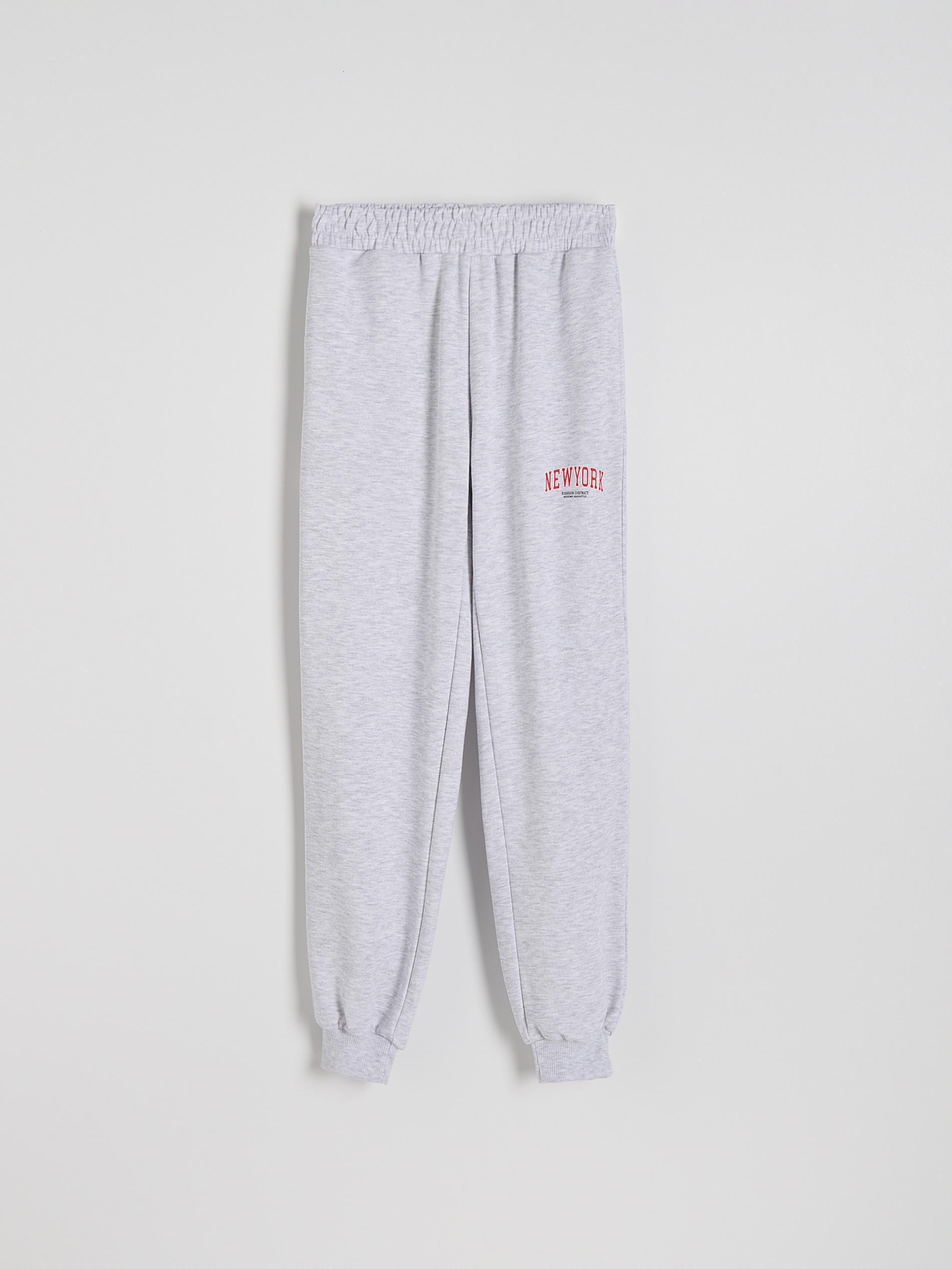 Grey Printed Sweatpants, , large image number 7