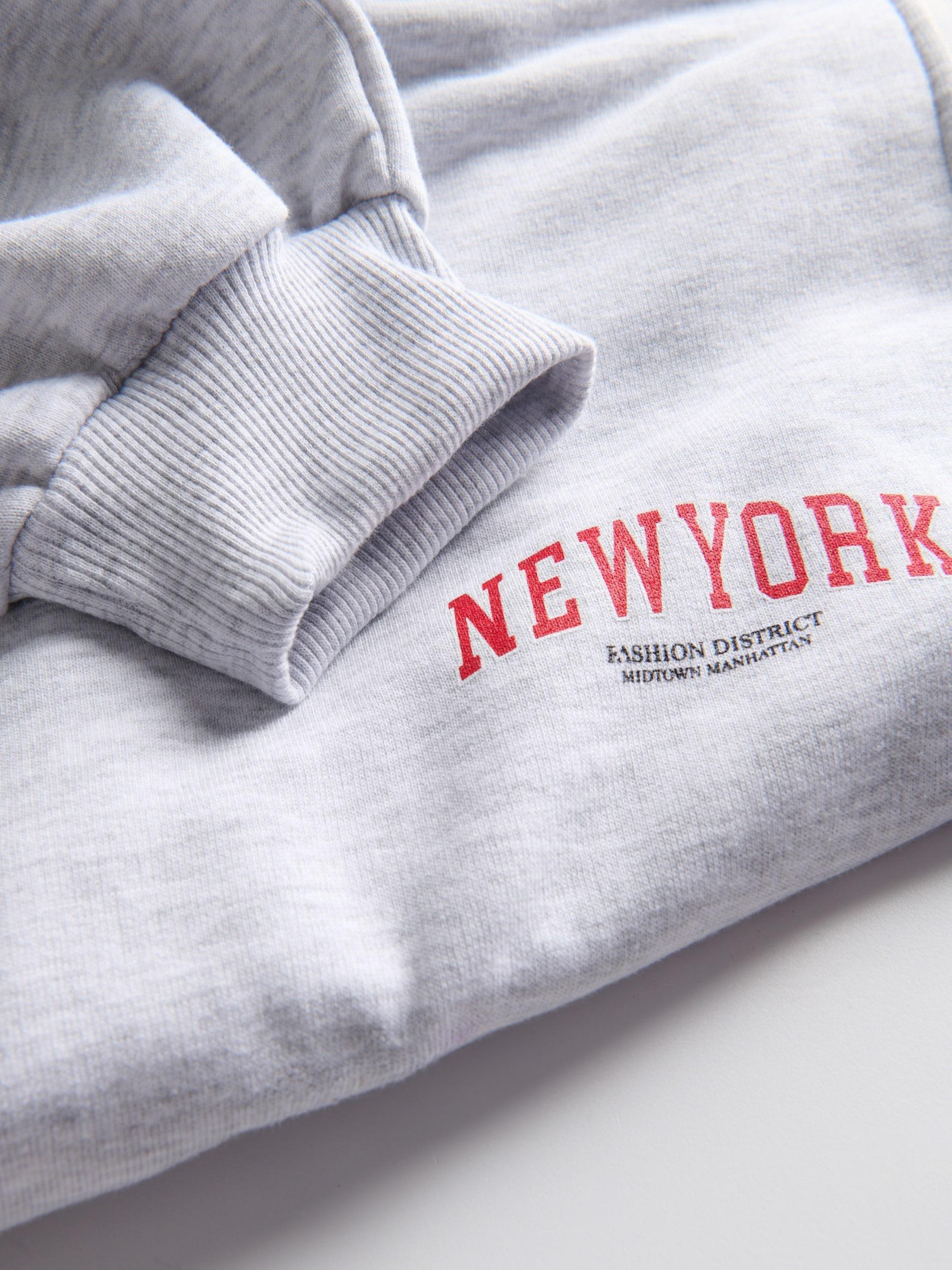 Grey Printed Sweatpants, , large image number 9
