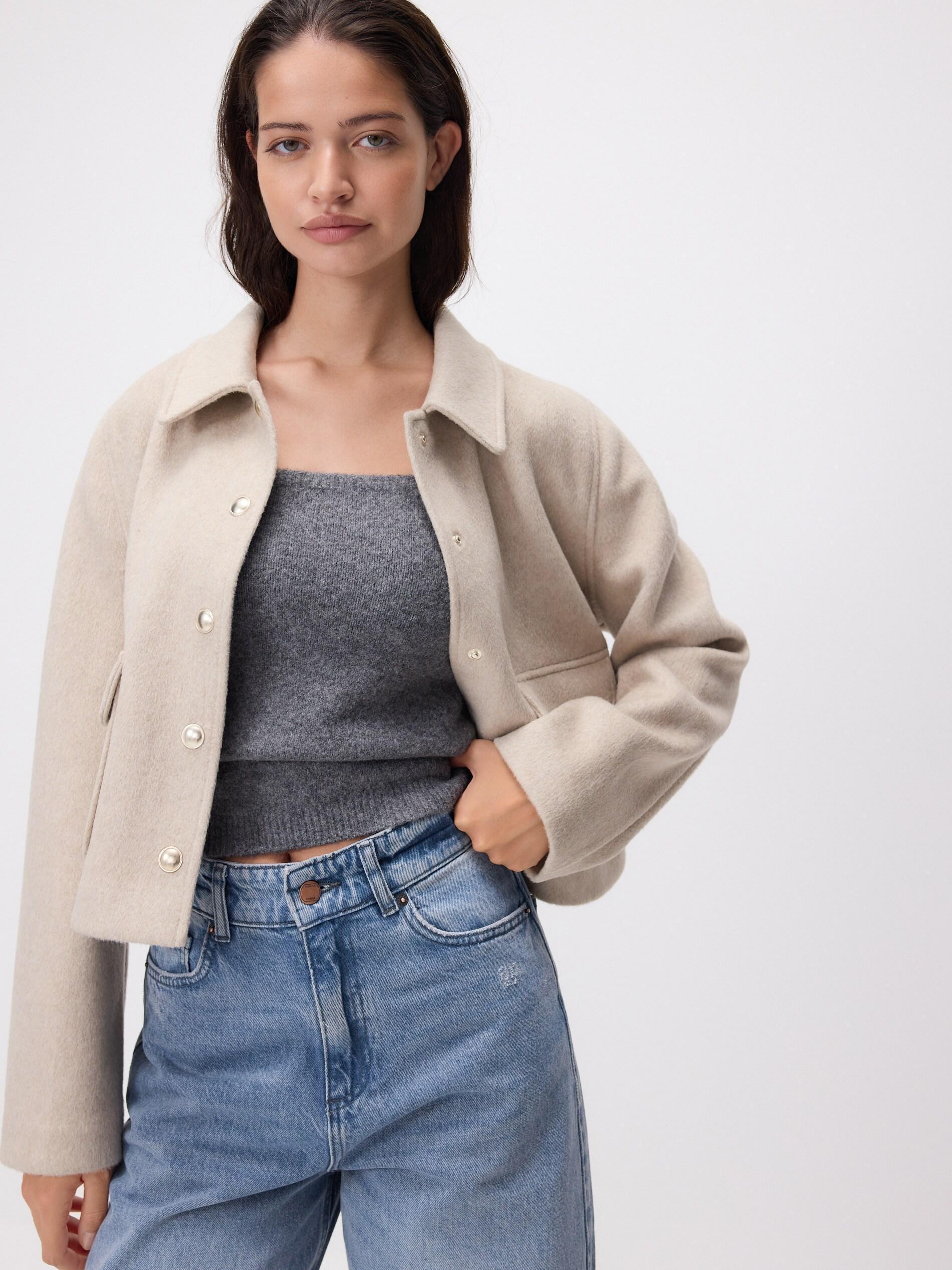 Beige Jacket With Collar, Beige, large image number 2