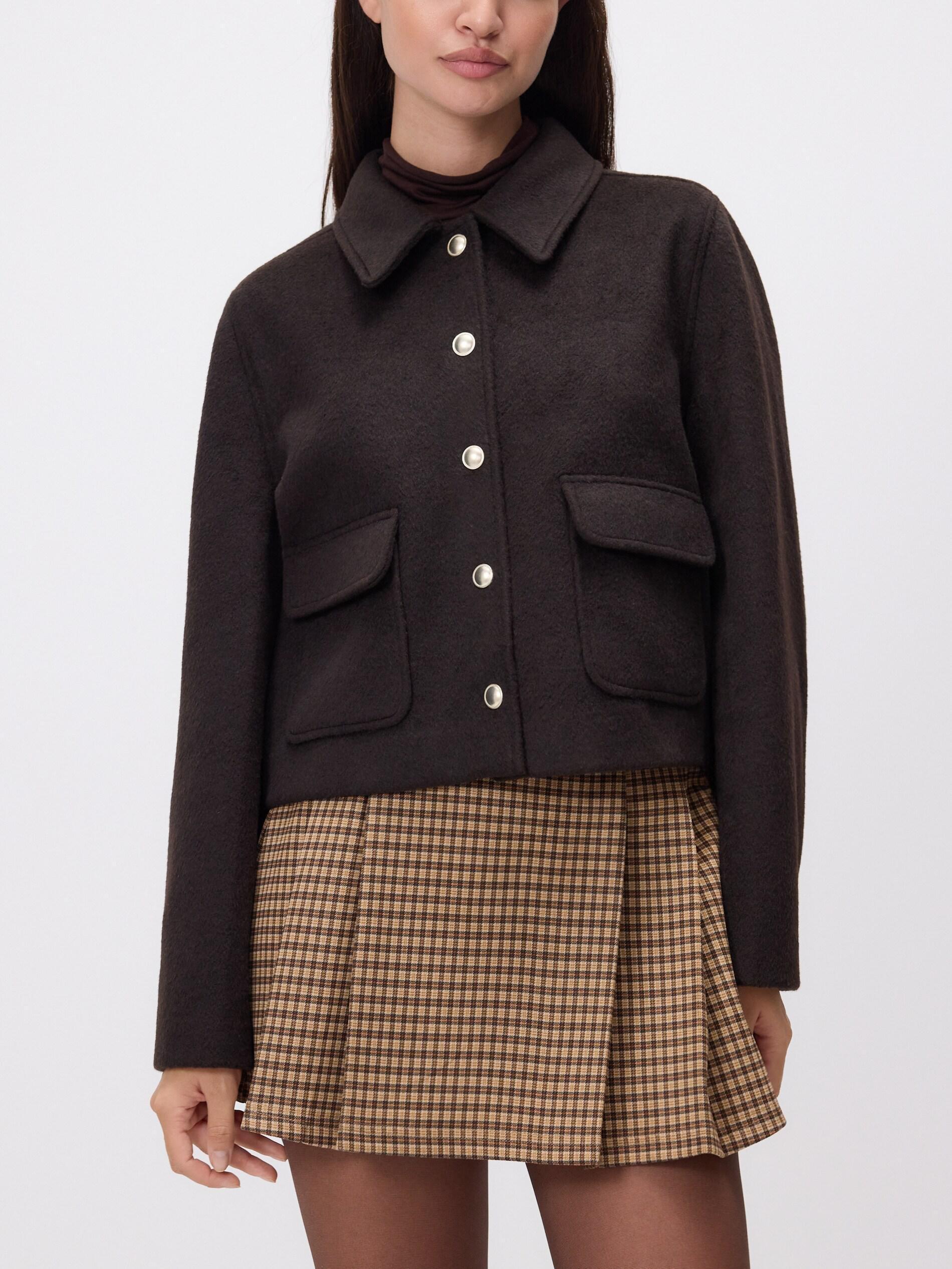 Brown Jacket With Collar, Brown, large image number 2