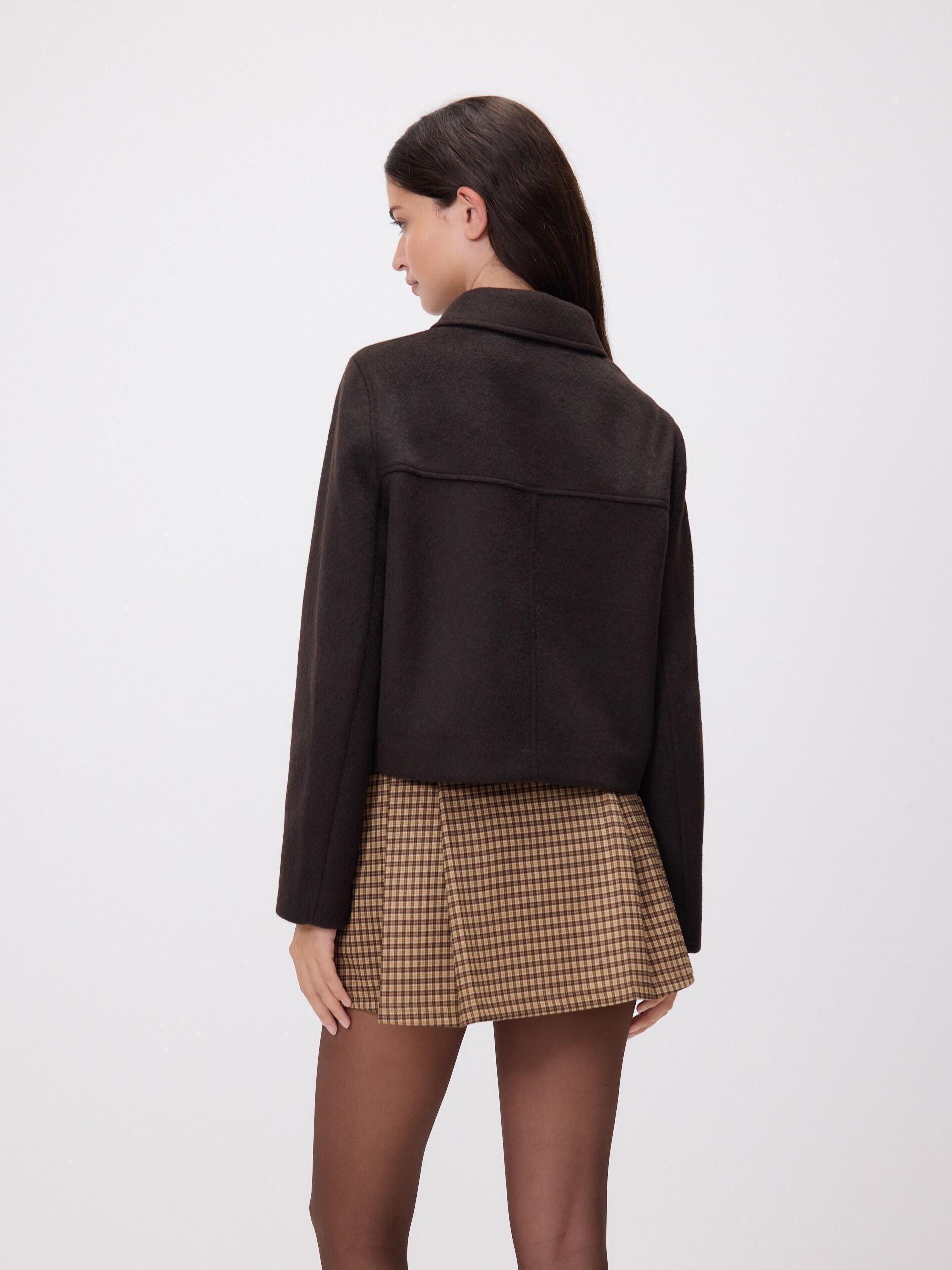 Brown Jacket With Collar, Brown, large image number 3