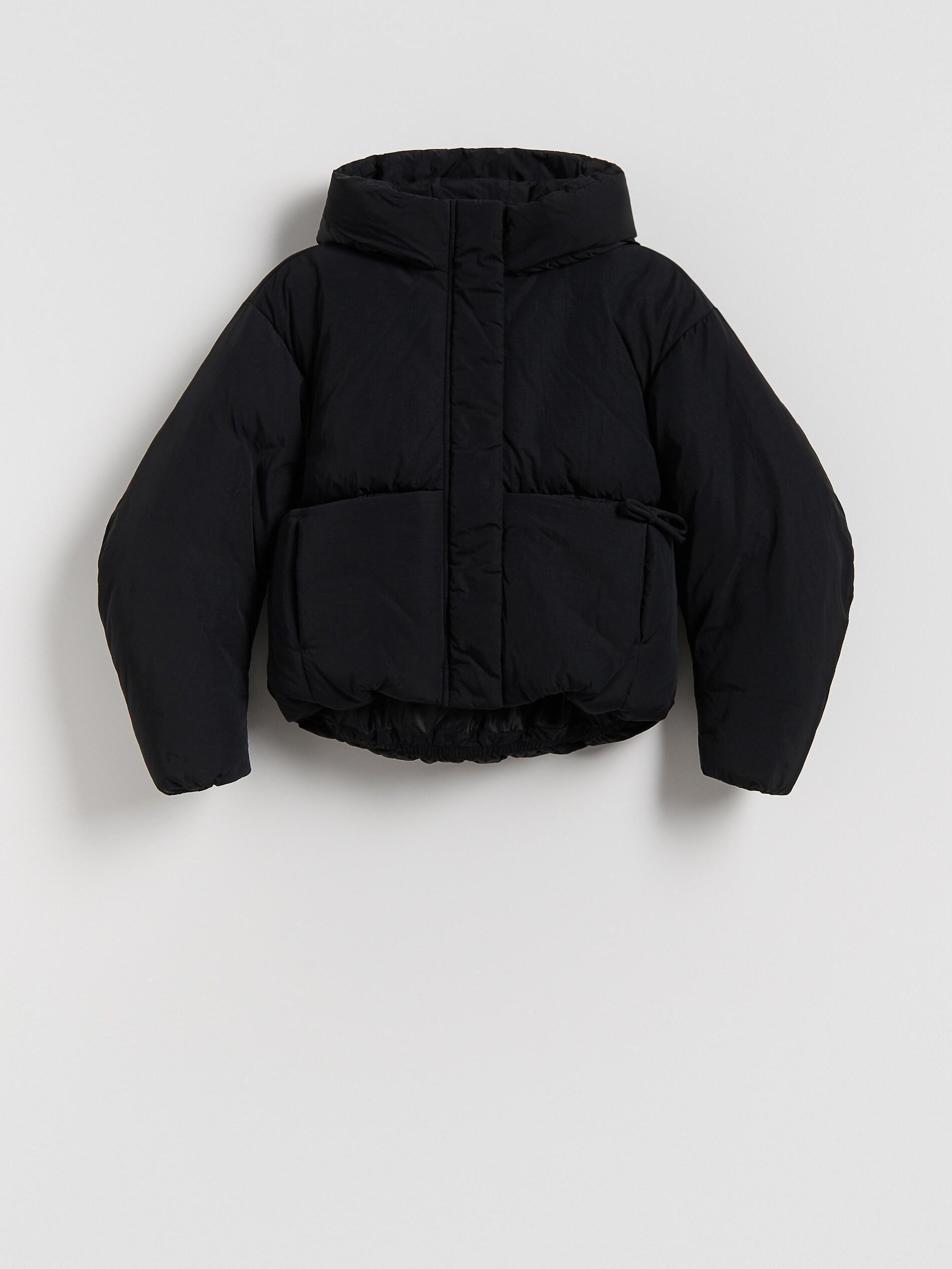 BLACK Quilted jacket with hood, Black, medium