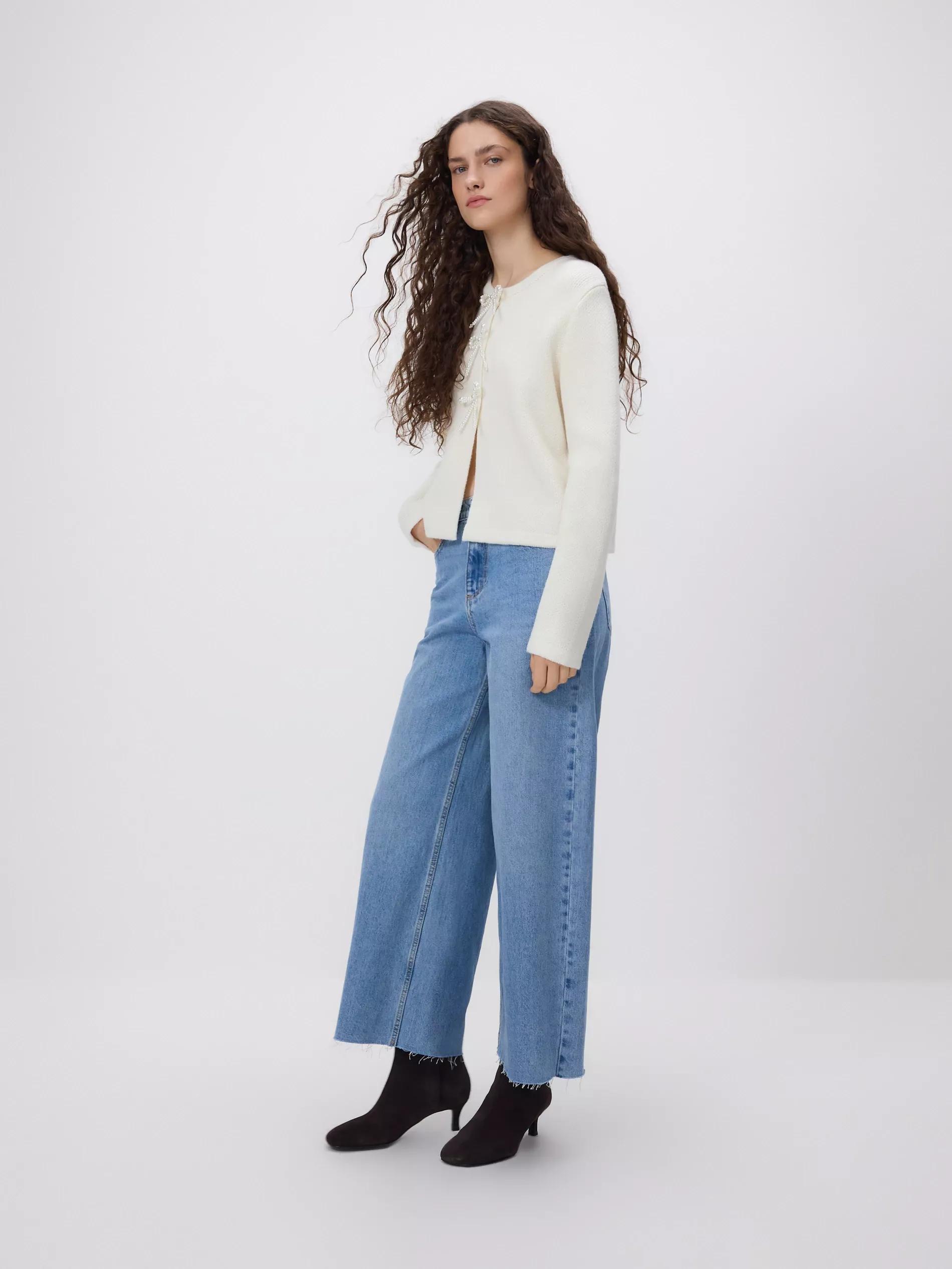 NUDE Cardigan with bows, Ivory, large image number 1