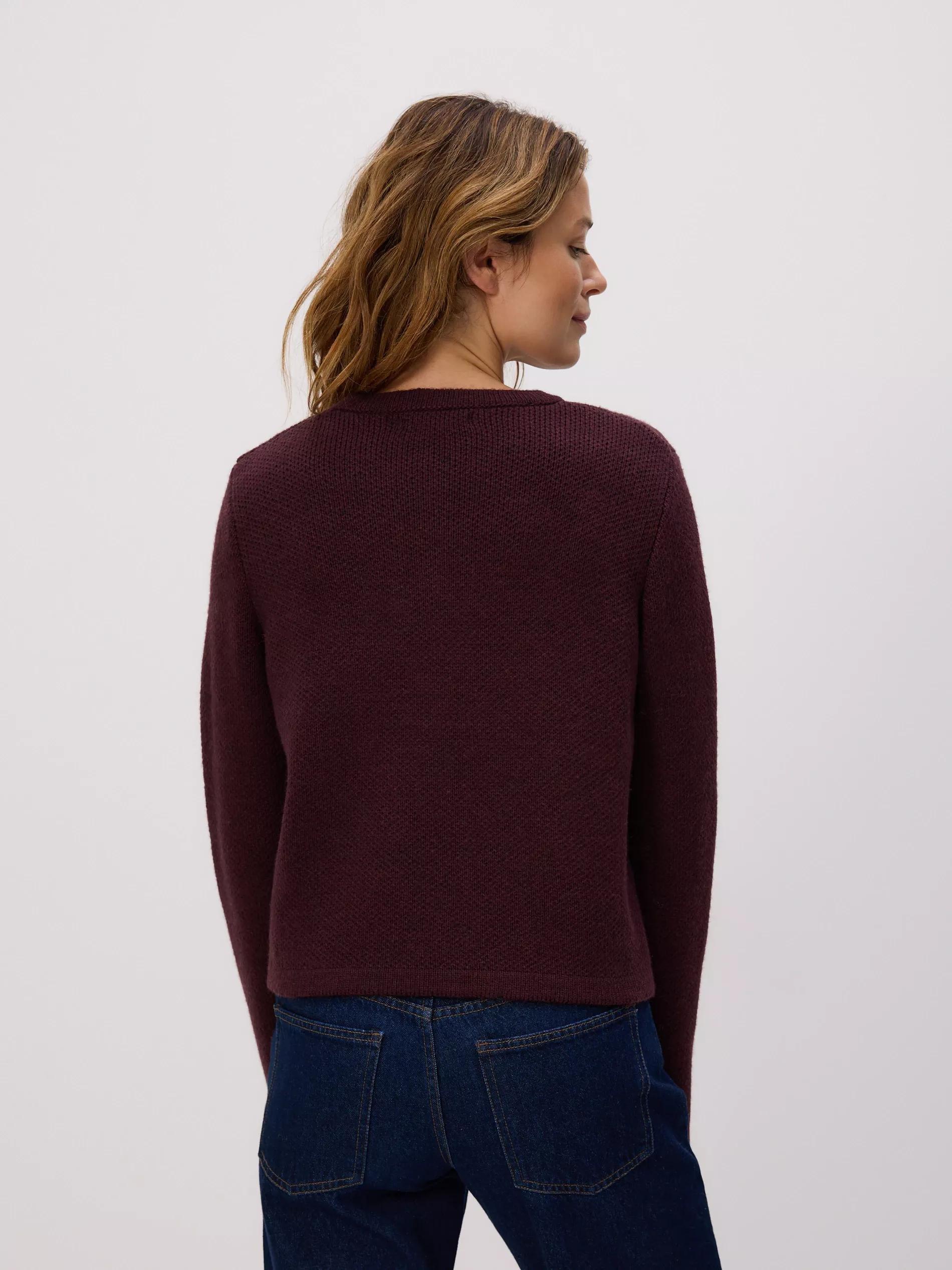 MAROON Cardigan with bows, Burgundy, large image number 3