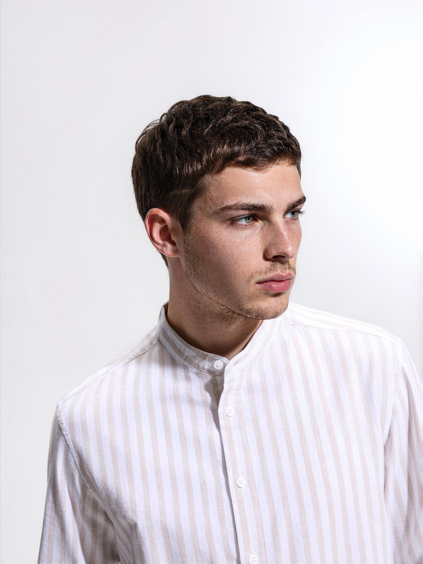 Beige Regular Fit Cotton Shirt, 7401_02P, large image number 2