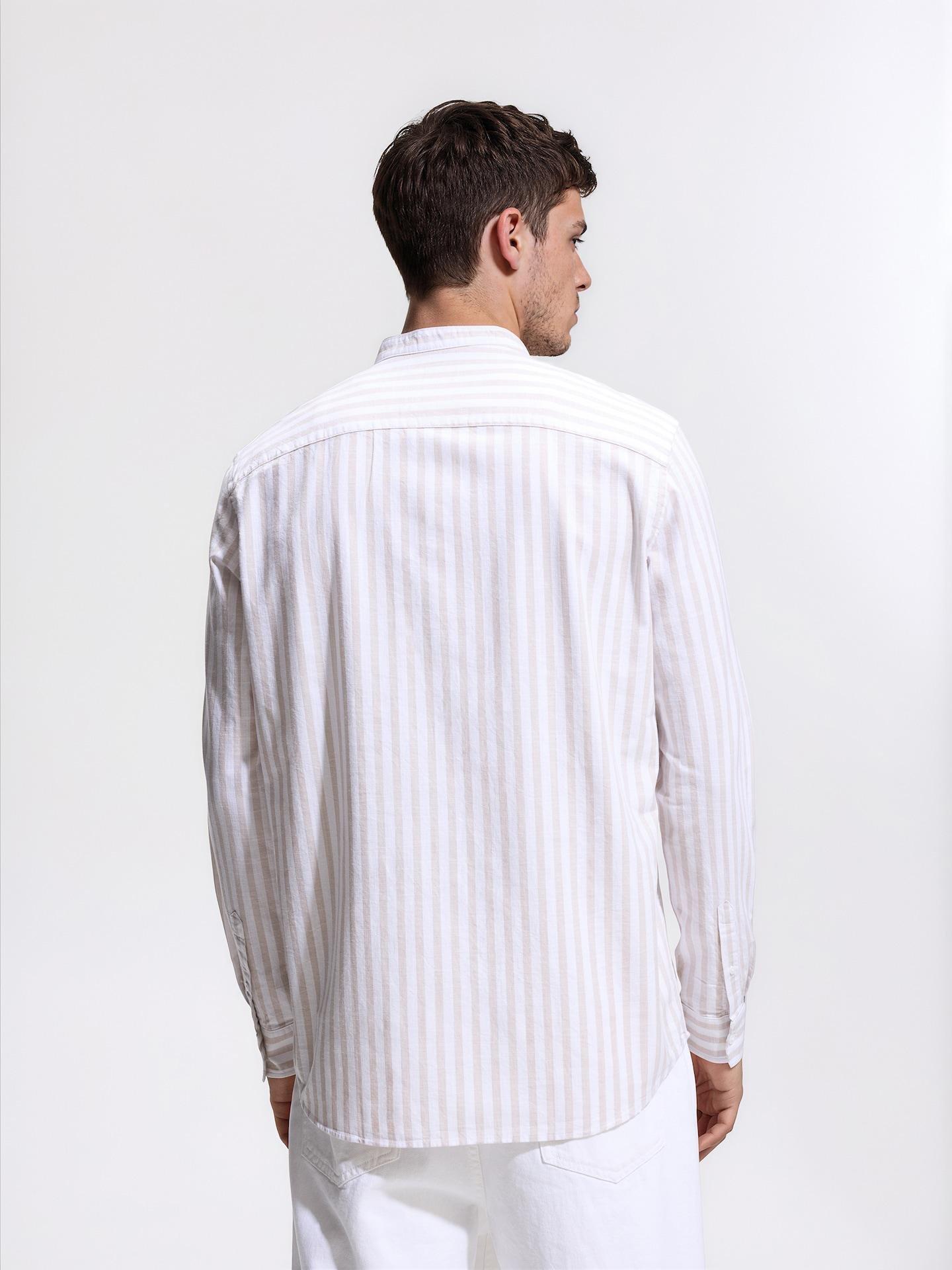 Beige Regular Fit Cotton Shirt, 7401_02P, large image number 3