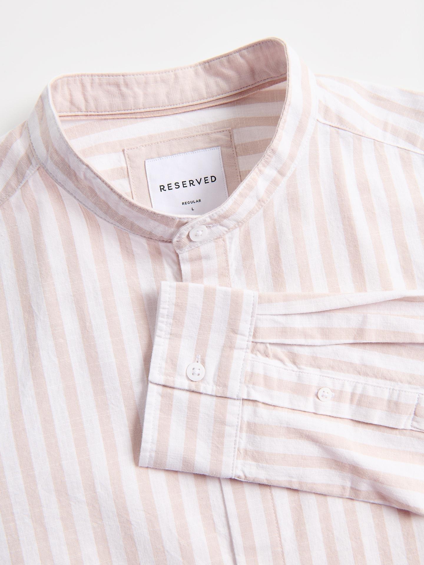 Beige Regular Fit Cotton Shirt, 7401_02P, large image number 5