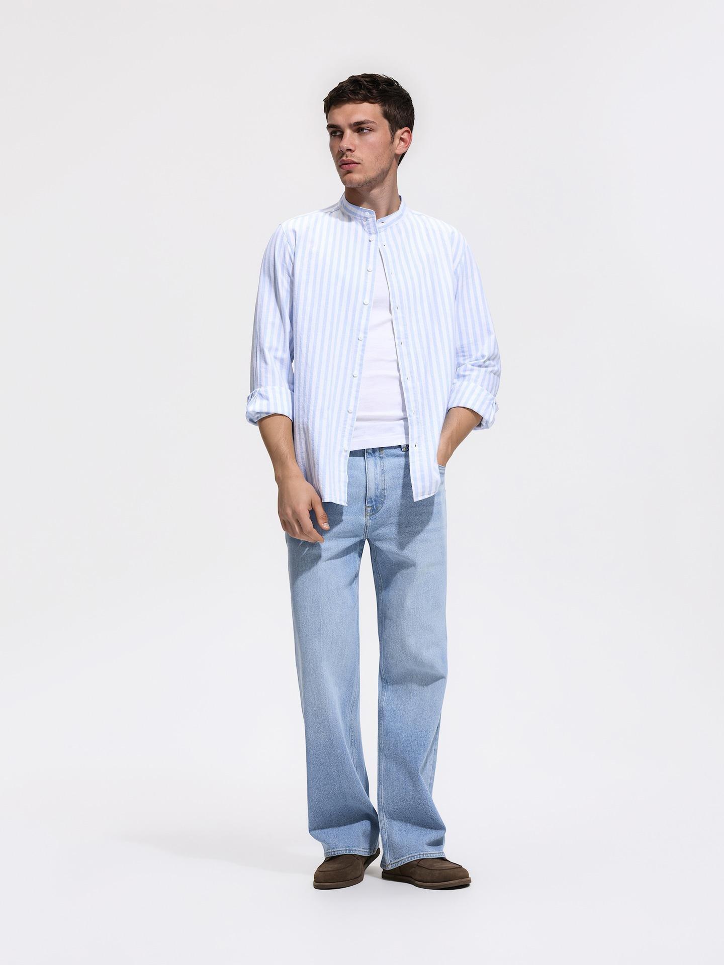 Blue Regular Fit Cotton Shirt, Blue, large image number 0